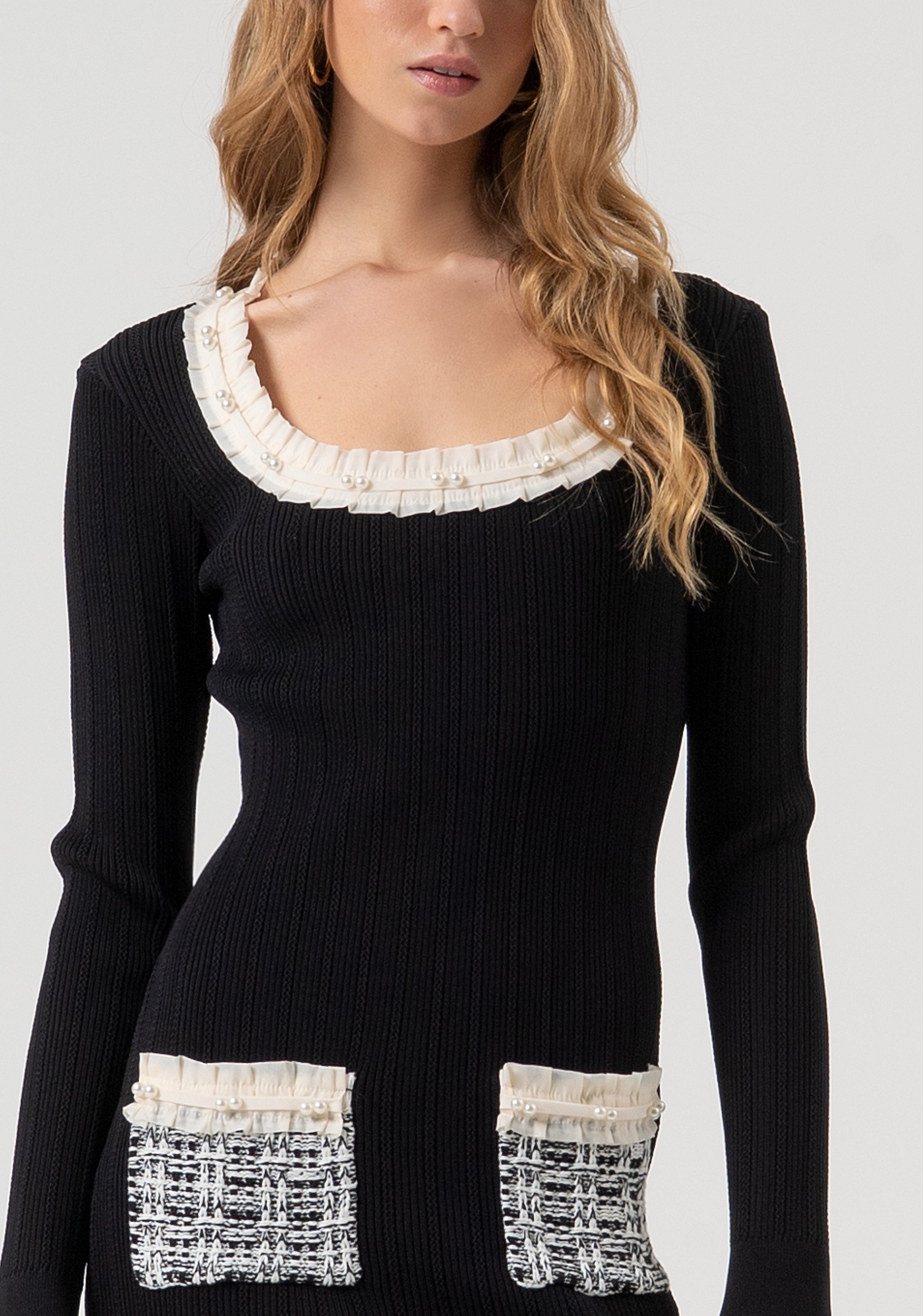 Mini knitted dress with ribs Fracomina FR25WD5013K43901-053-2