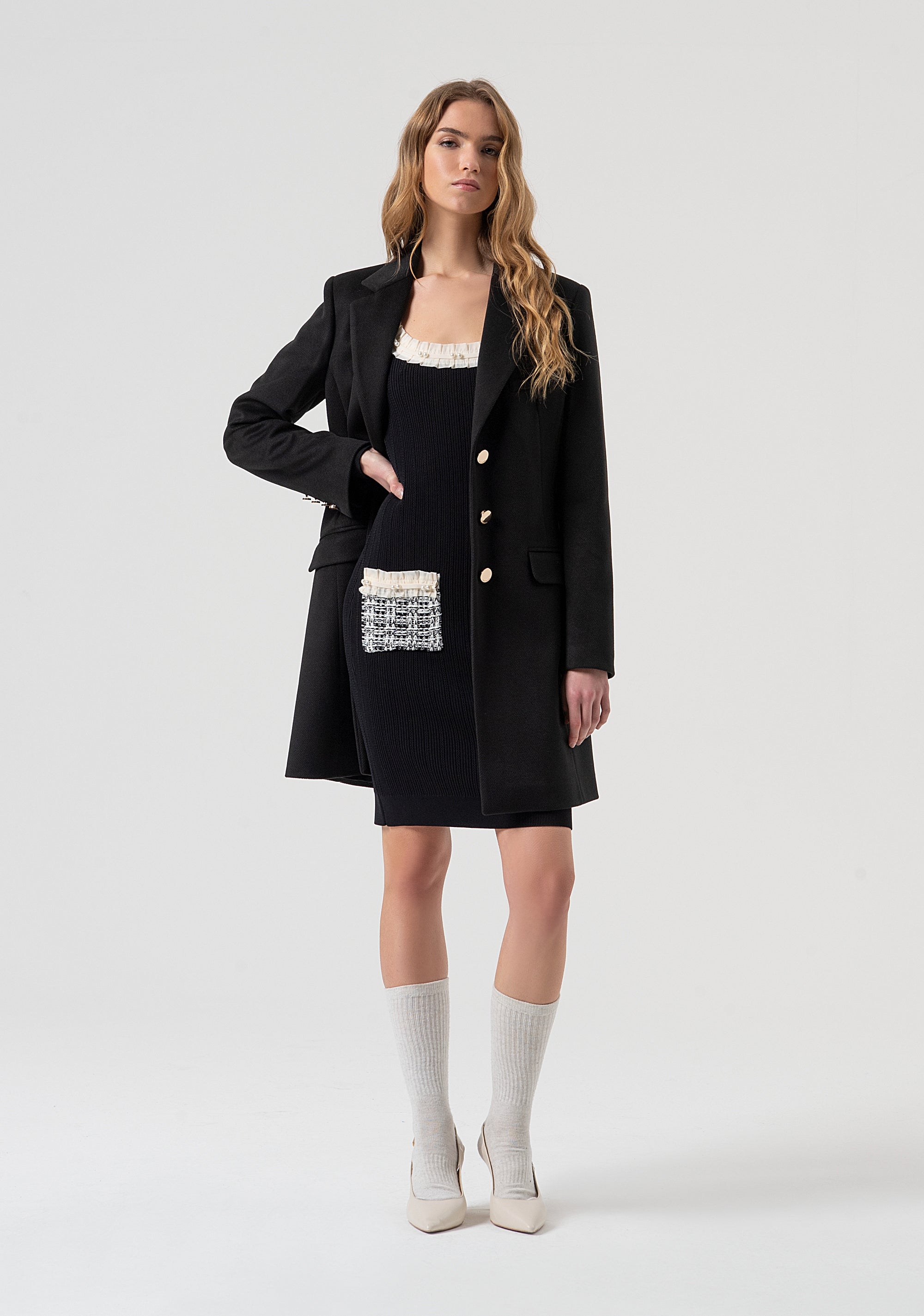 Mini knitted dress with ribs Fracomina FR25WD5013K43901-053-4