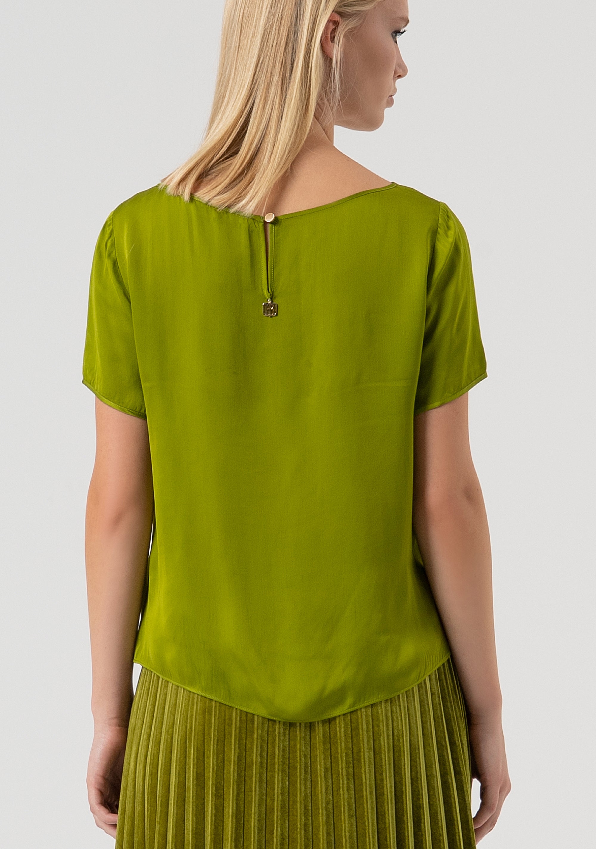 Blouse regular fit made in satin with silk Fracomina FR25WT1017W80701-813-3