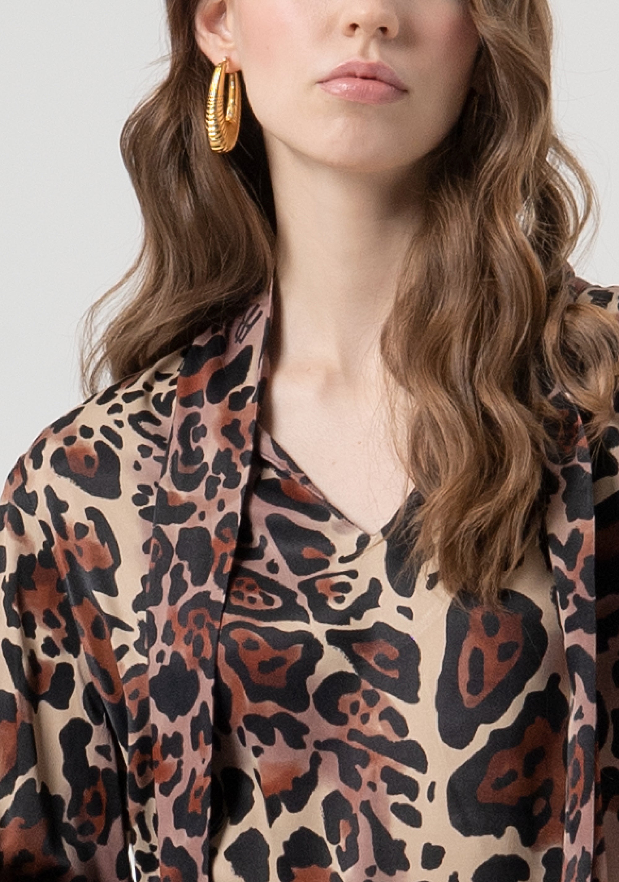 Blouse regular fit with animalier pattern Fracomina FR25WT1023W811L7-M17-3