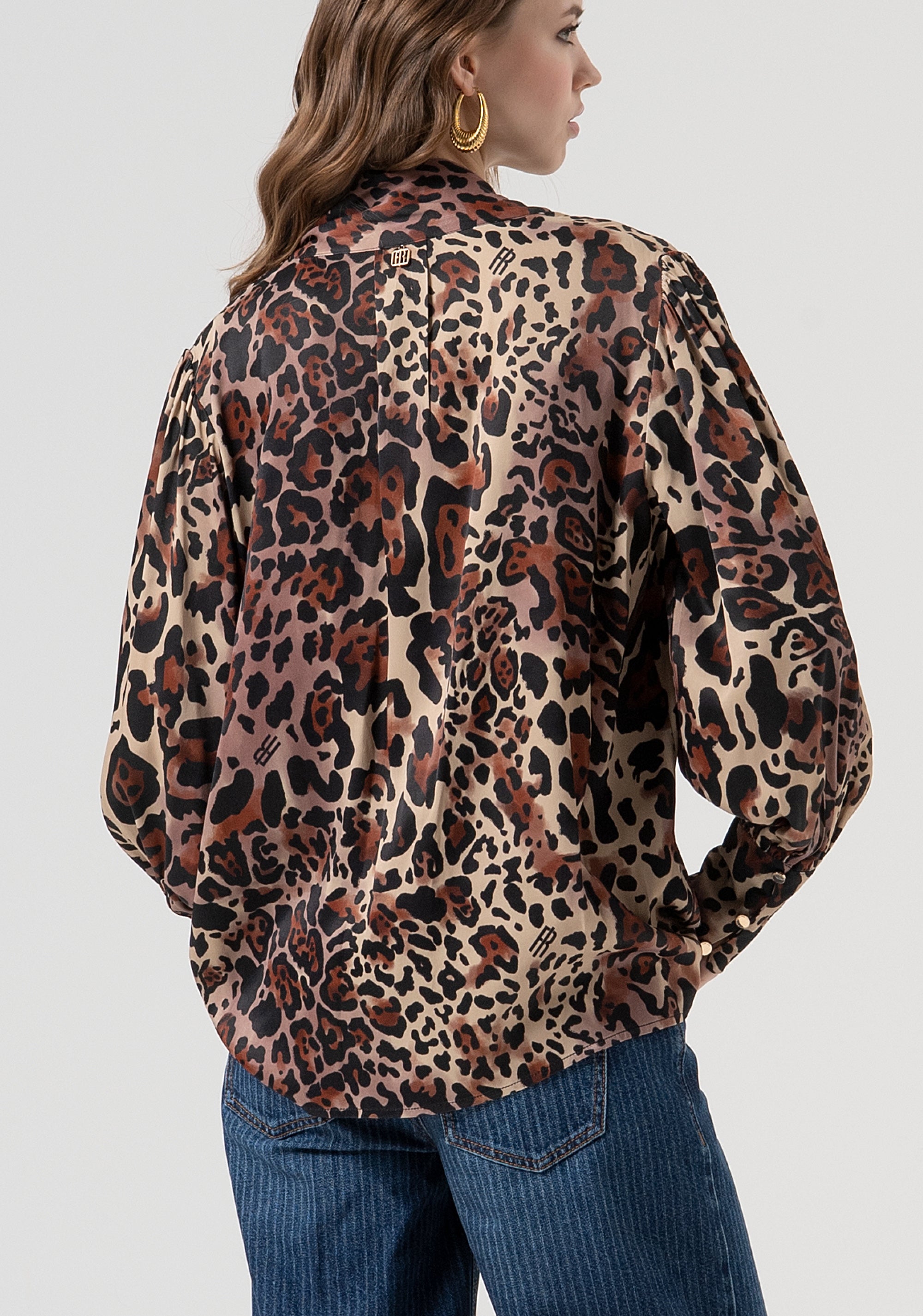 Blouse regular fit with animalier pattern Fracomina FR25WT1023W811L7-M17-4