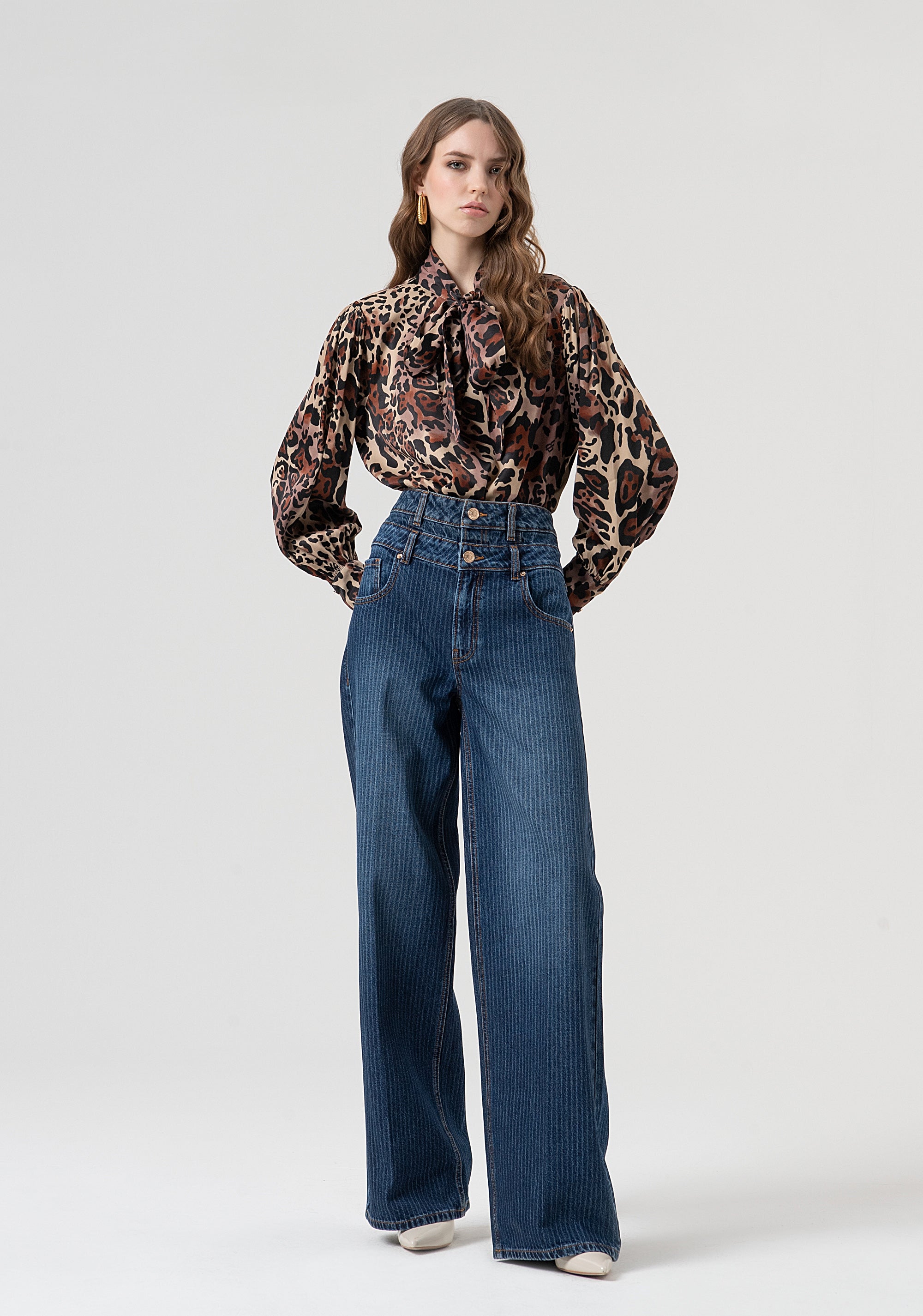 Blouse regular fit with animalier pattern Fracomina FR25WT1023W811L7-M17-5