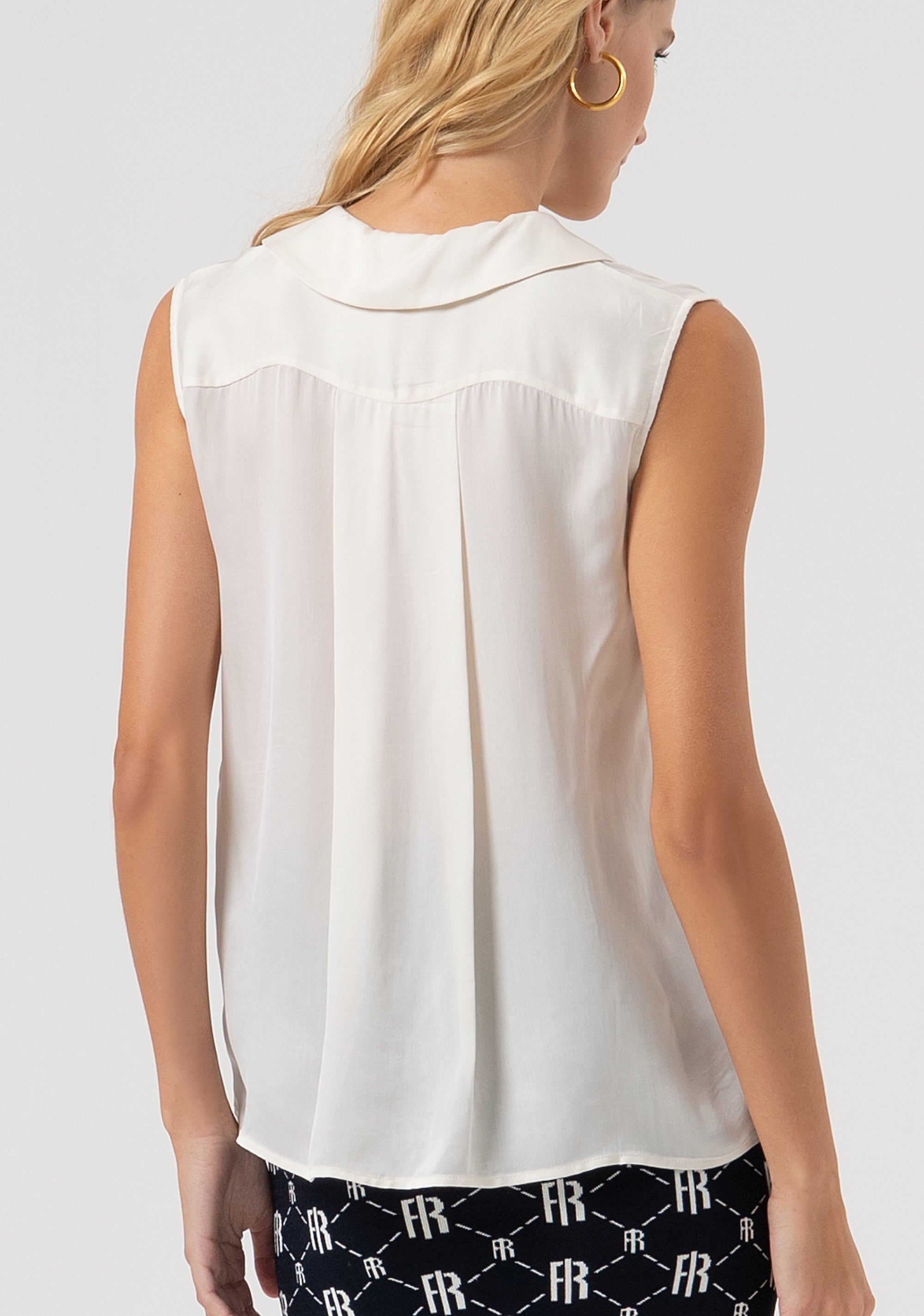 Tank top made in fabric with silk Fracomina FR25WT2014W80701-108-4