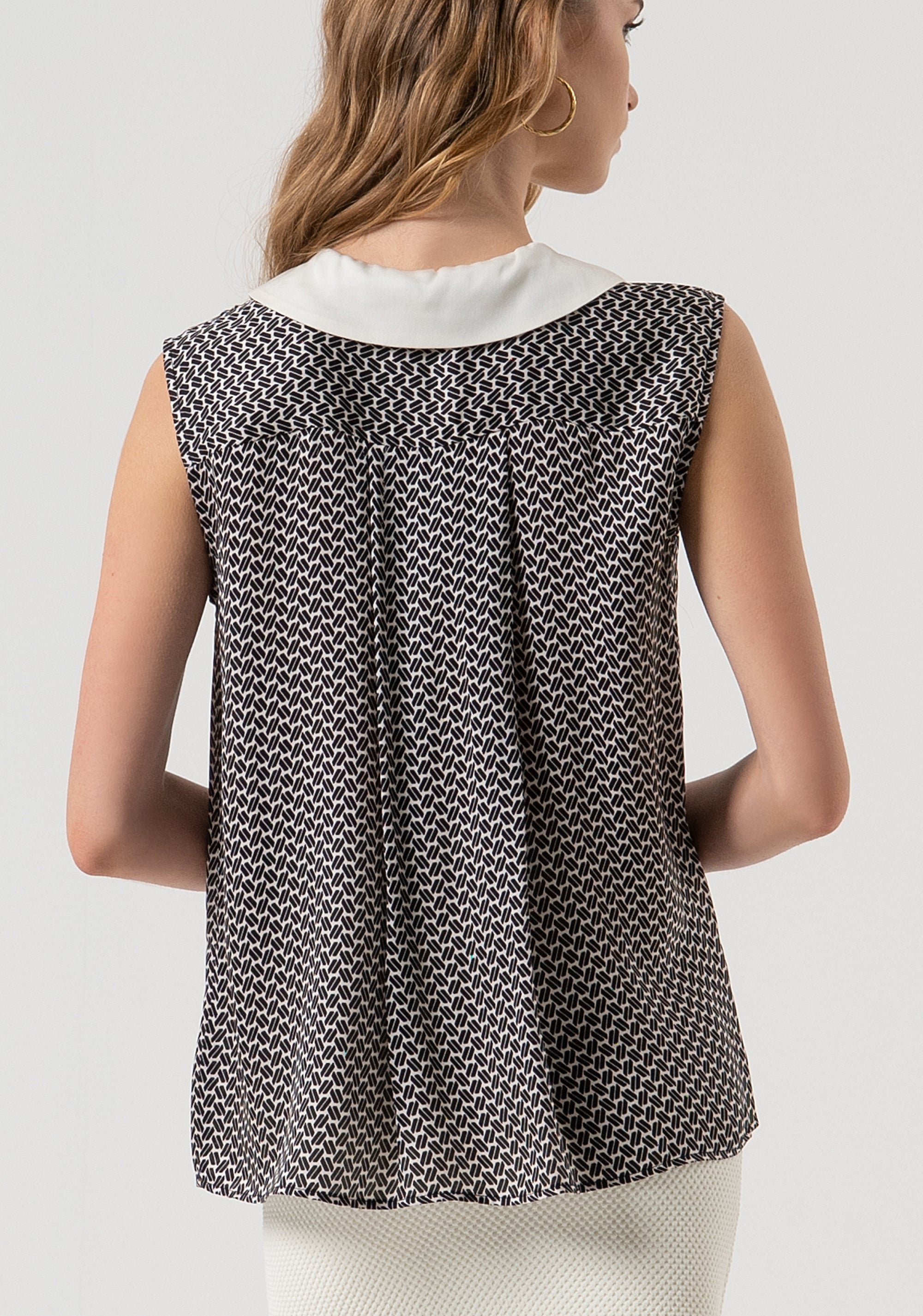Tank top with geometric pattern Fracomina FR25WT2014W807K1-054-4