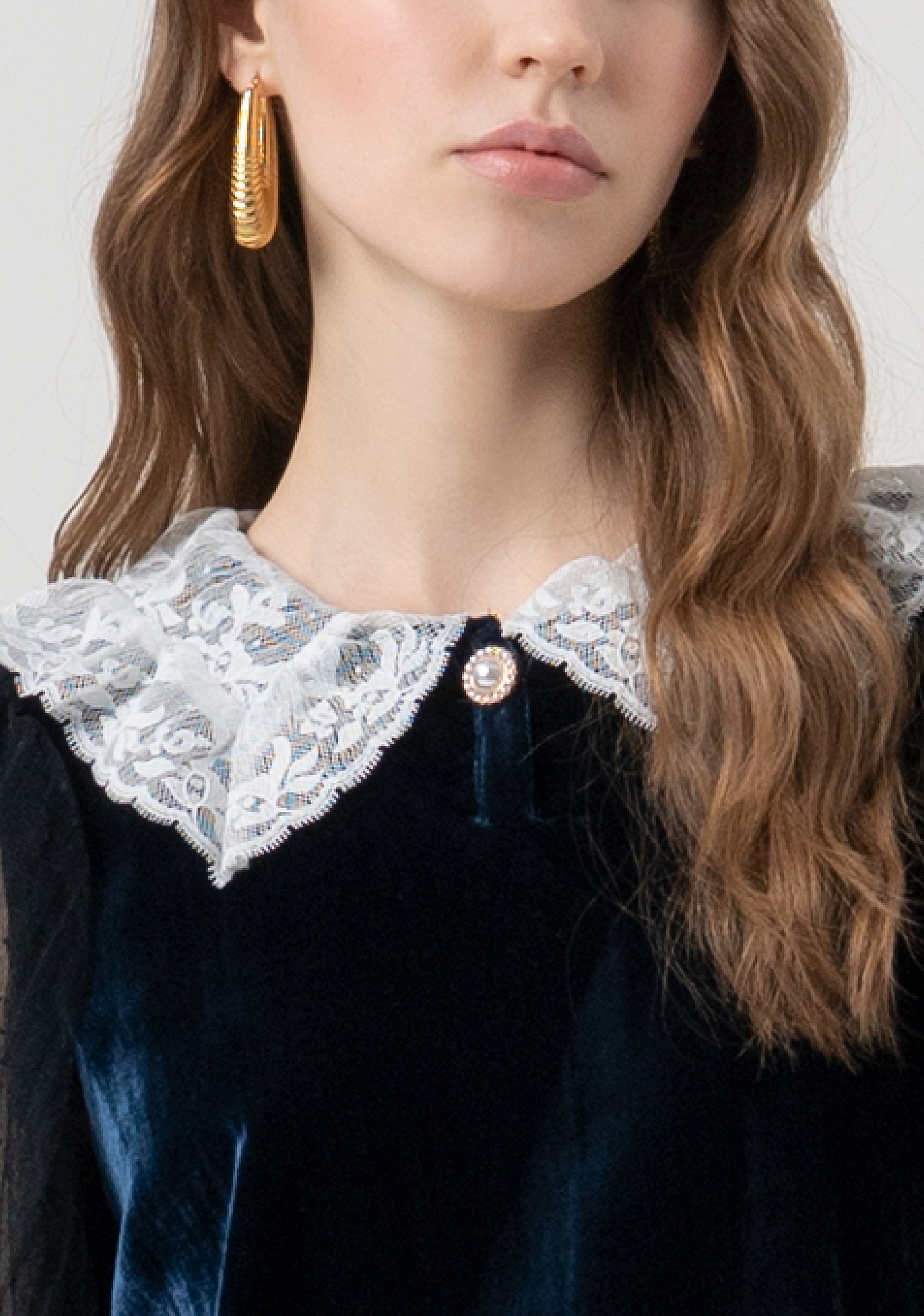 Blouse regular fit made in velvet with silk Fracomina FR25WT3037J48701-270-2