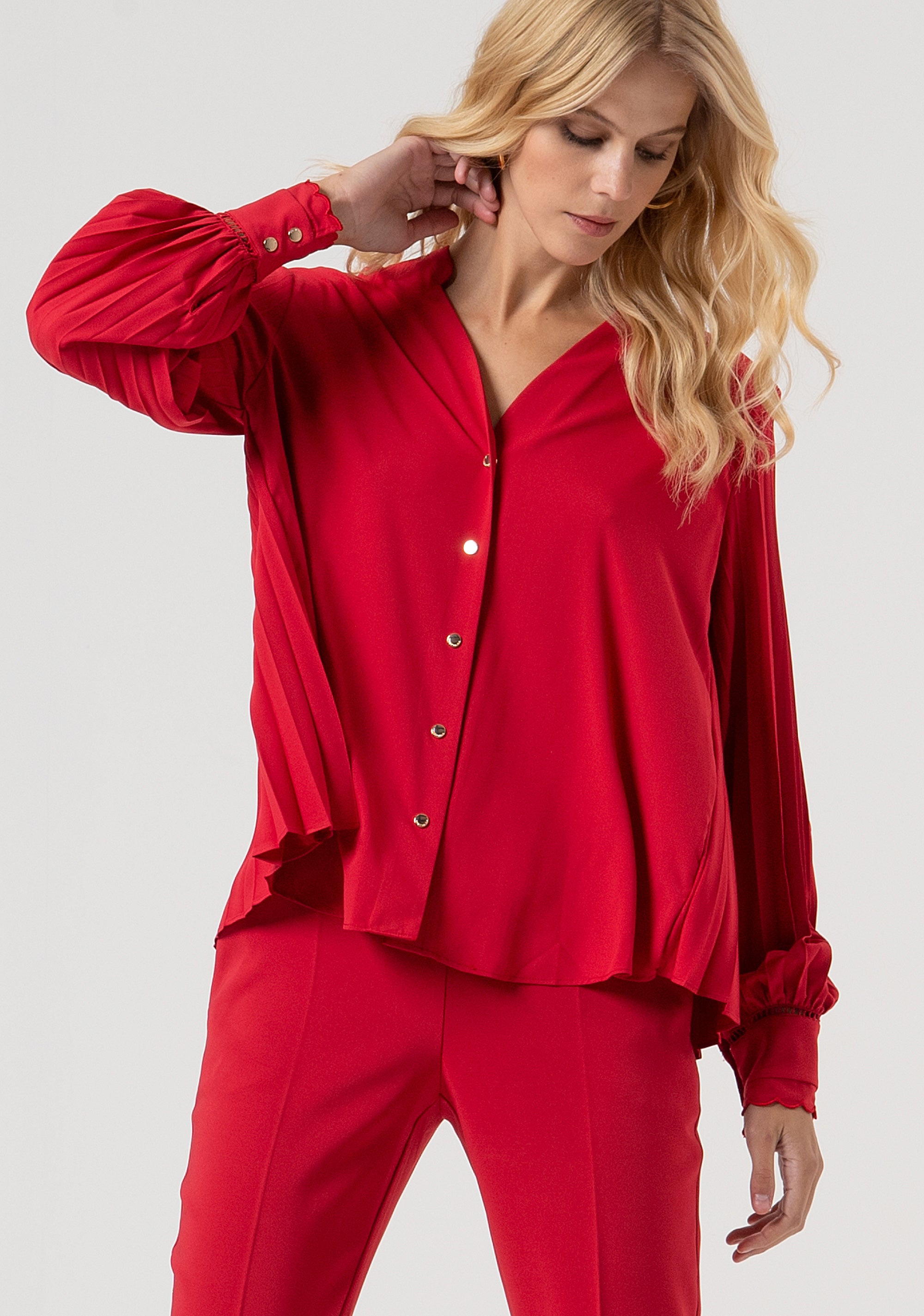 Shirt over fit with back part with plissè effect Fracomina FR25WT6012W436F9-T51-1