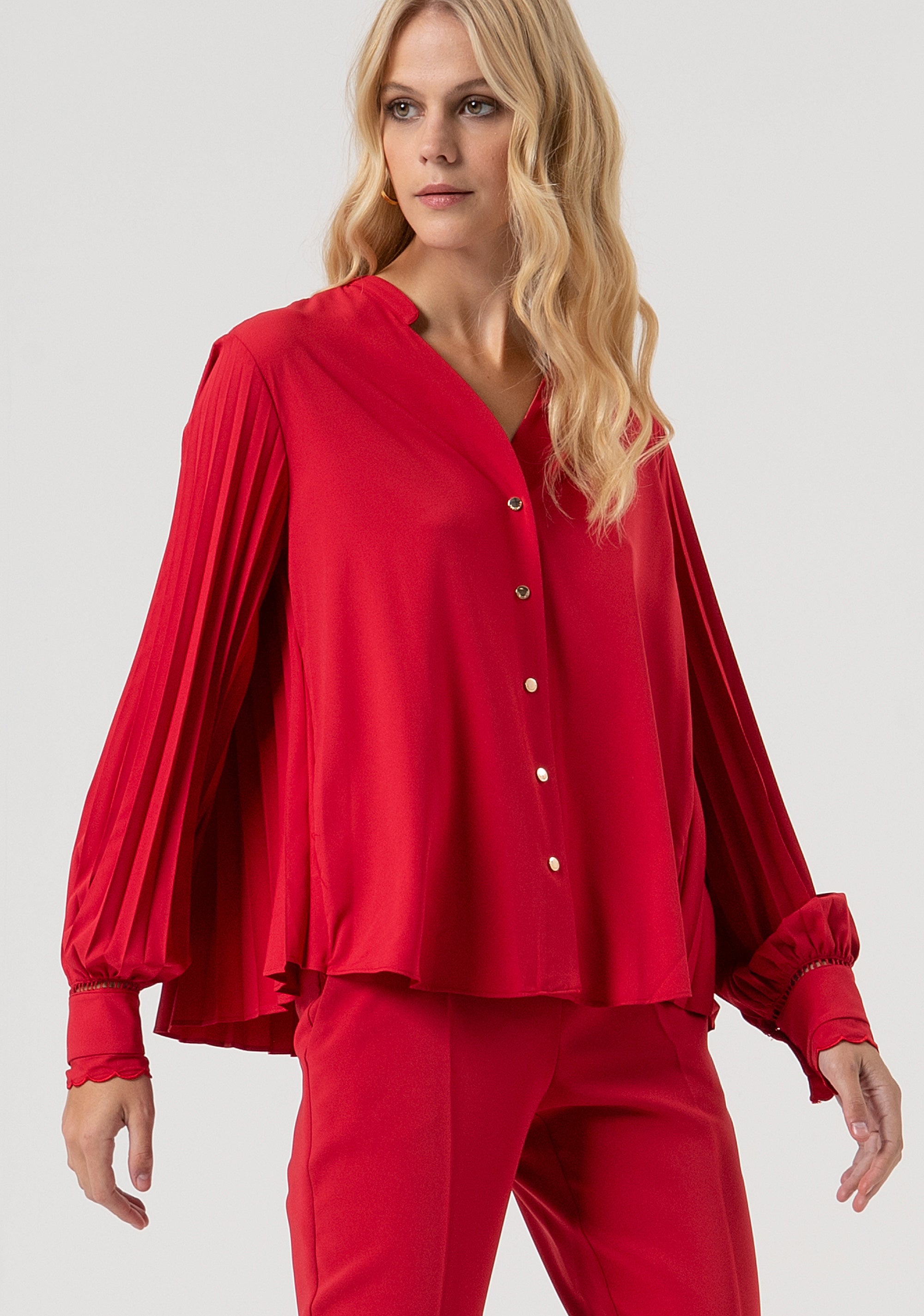 Shirt over fit with back part with plissè effect Fracomina FR25WT6012W436F9-T51-2