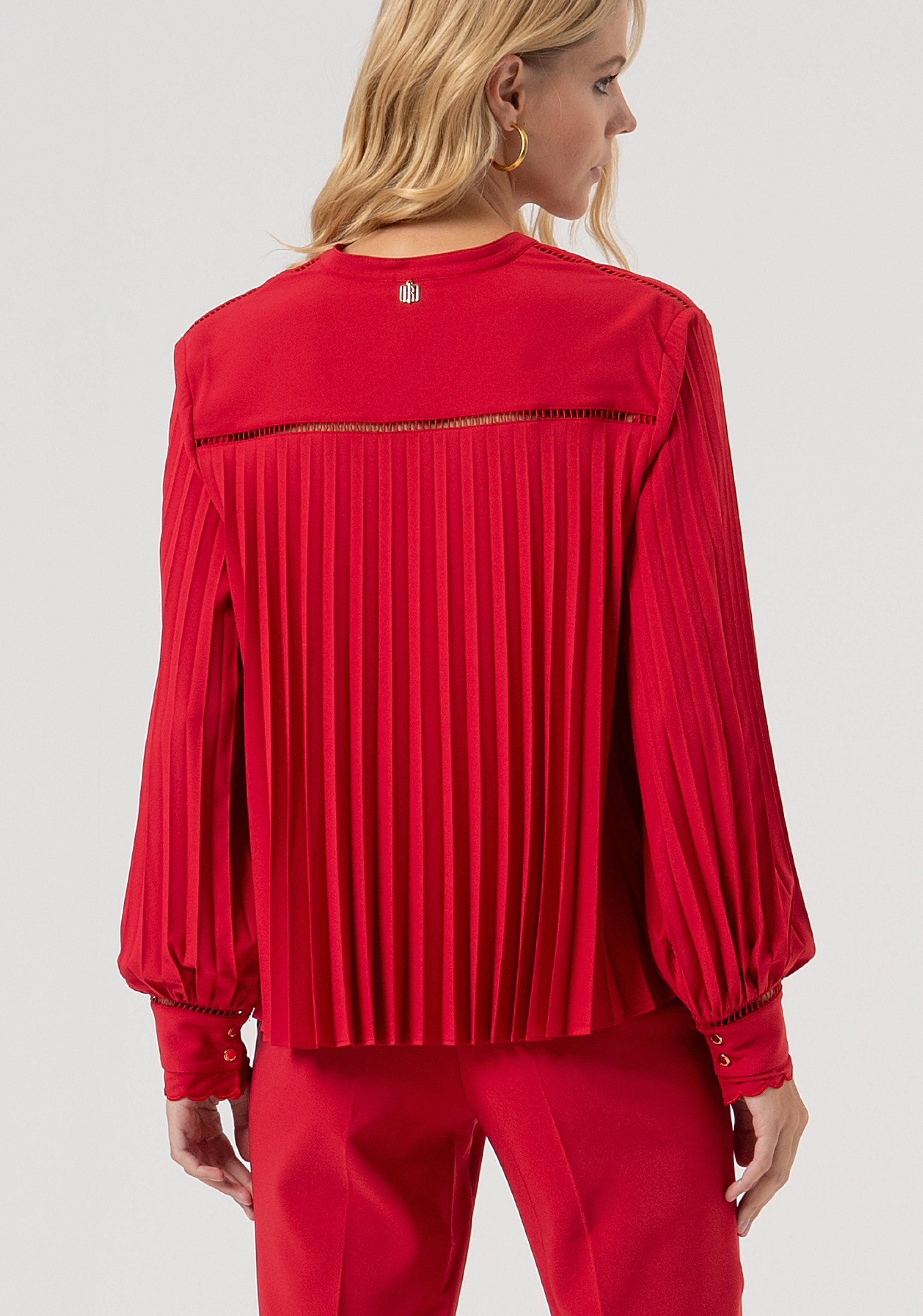 Shirt over fit with back part with plissè effect Fracomina FR25WT6012W436F9-T51-3