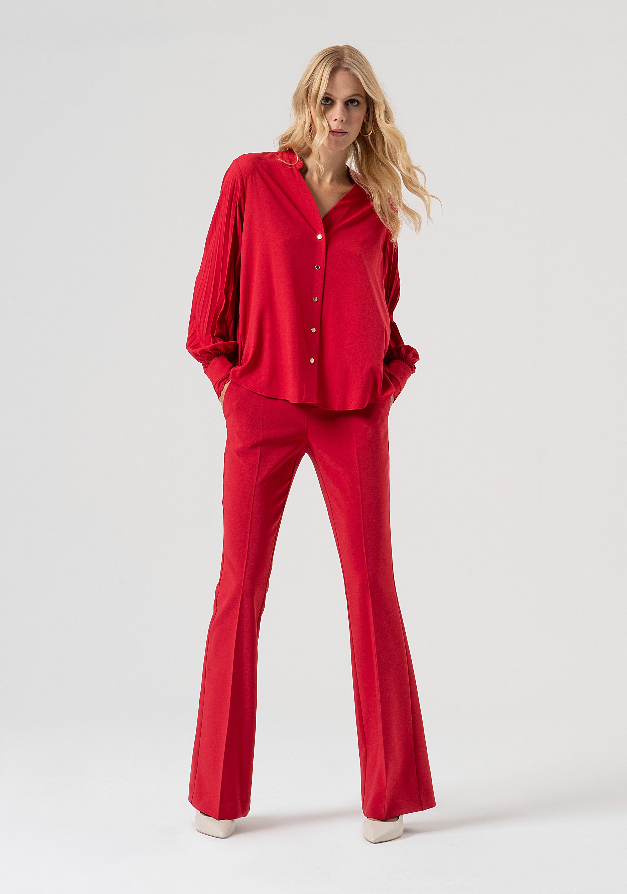 Shirt over fit with back part with plissè effect Fracomina FR25WT6012W436F9-T51-4