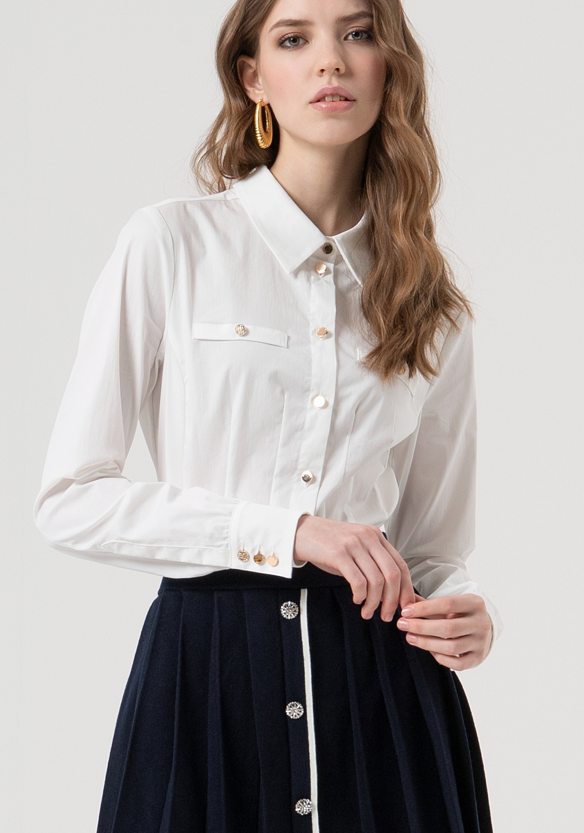 Shirt regular fit made in stretch popeline Fracomina FR25WT6016W80101-278-1