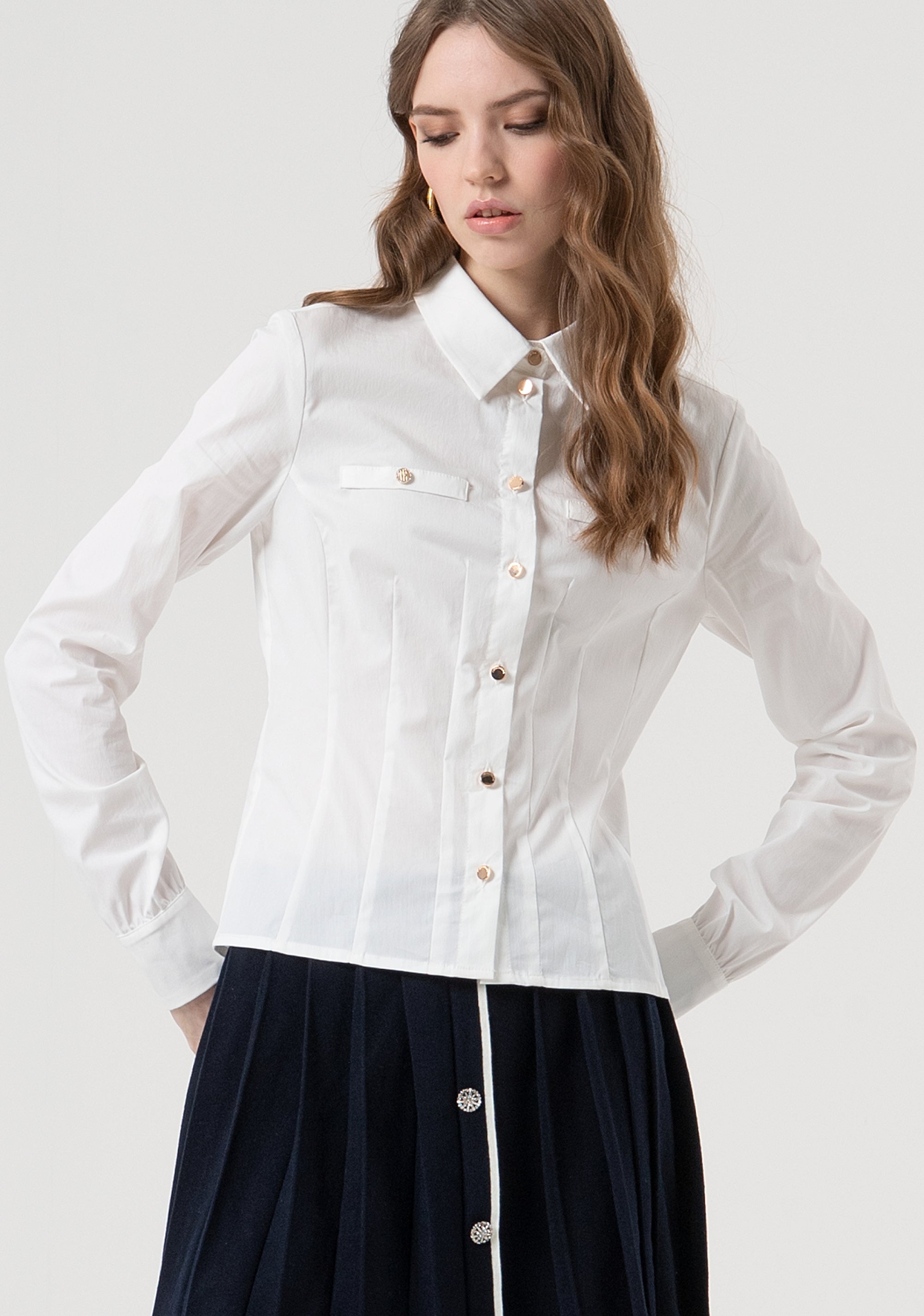 Shirt regular fit made in stretch popeline Fracomina FR25WT6016W80101-278-2