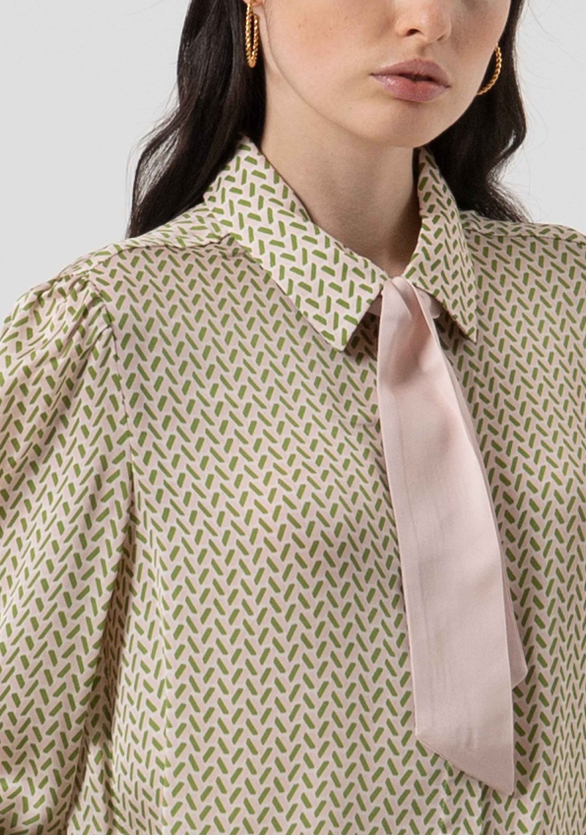 Shirt regular fit with geometric pattern with silk Fracomina FR25WT6019W807K1-T58-2
