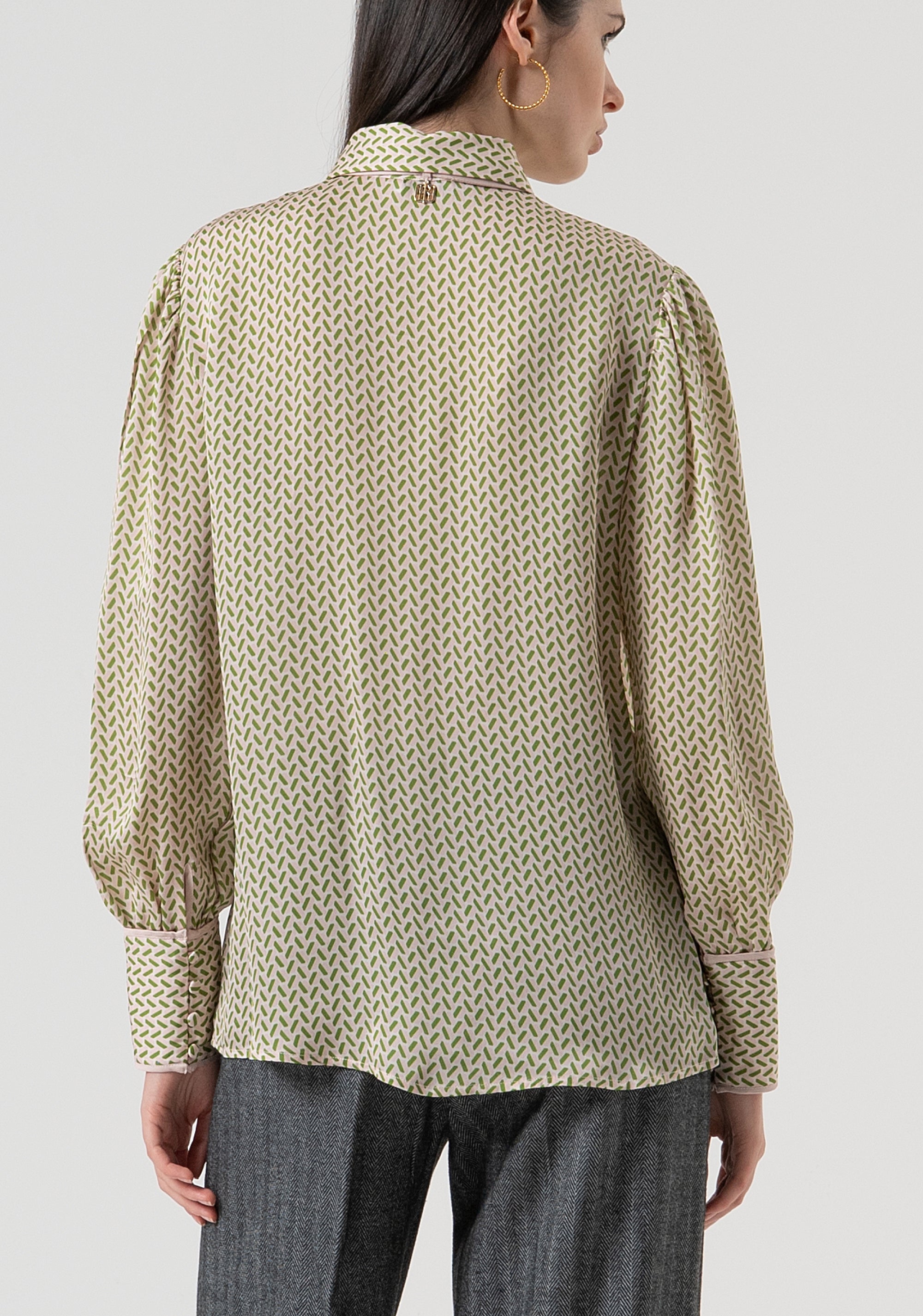 Shirt regular fit with geometric pattern with silk Fracomina FR25WT6019W807K1-T58-3