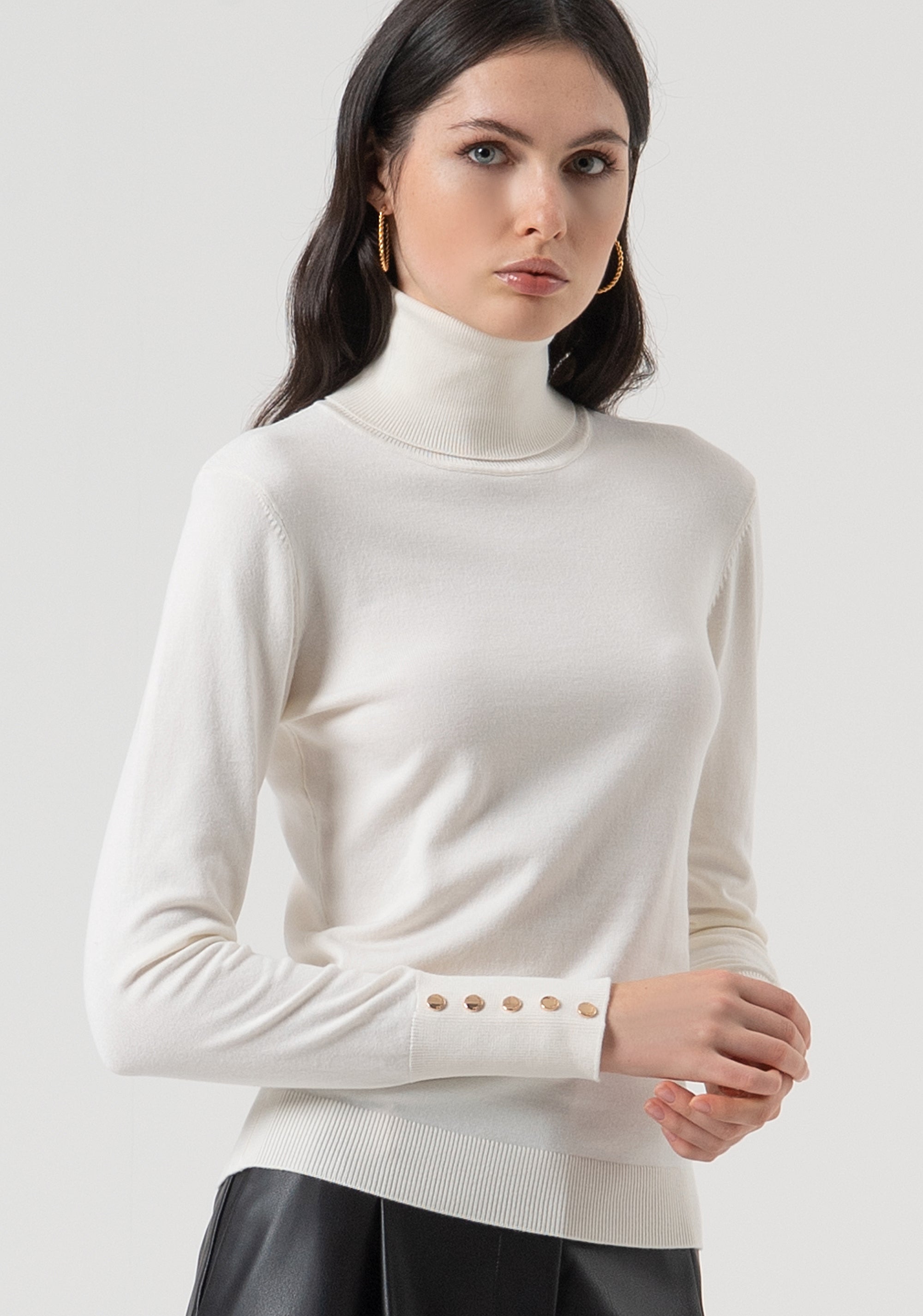 Knitwear regular fit with high neck Fracomina FR25WT7001K42101-108-2