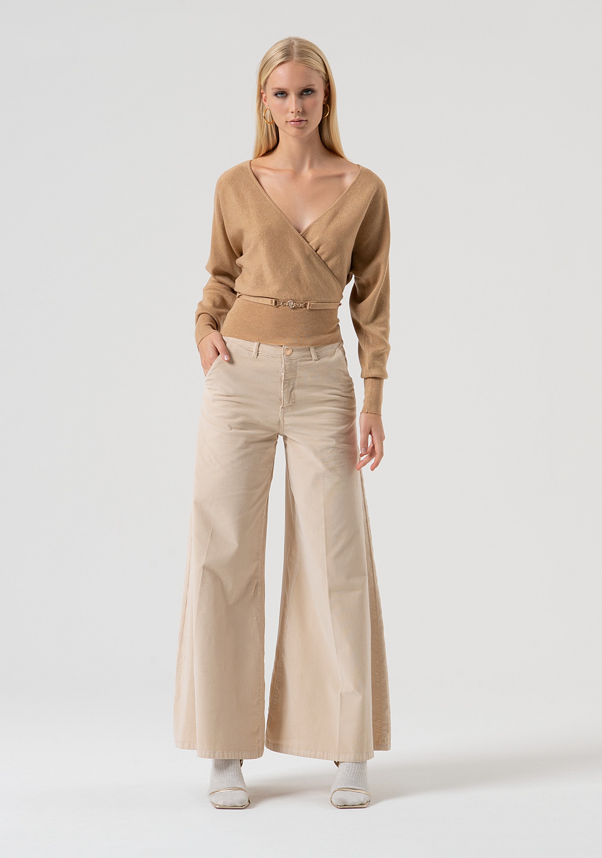Knitwear regular fit made in wool and lurex Fracomina FR25WT7023K459Q7-S81-4
