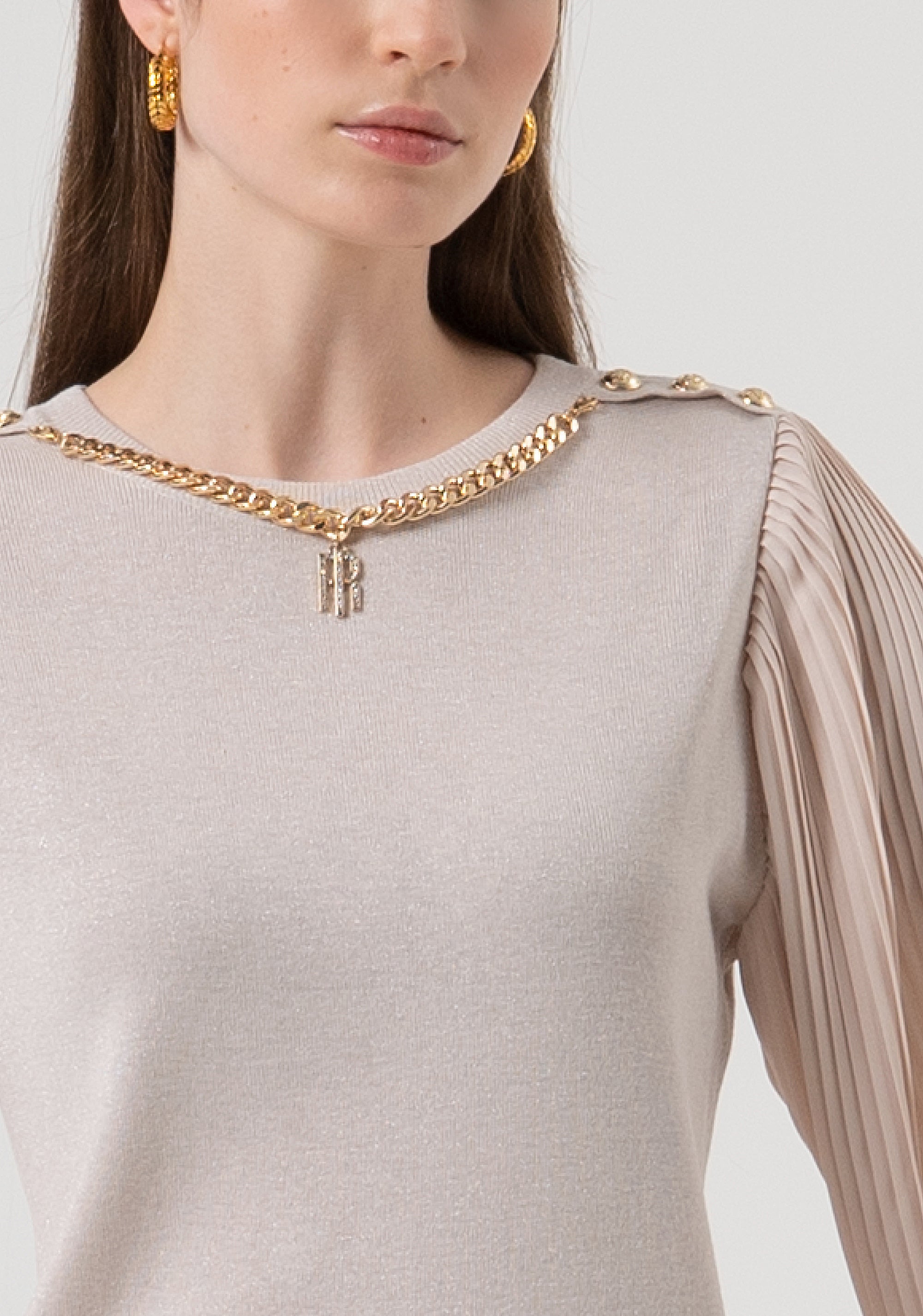 Knitwear regular fit made in wool and lurex Fracomina FR25WT7027K459Q7-524-2