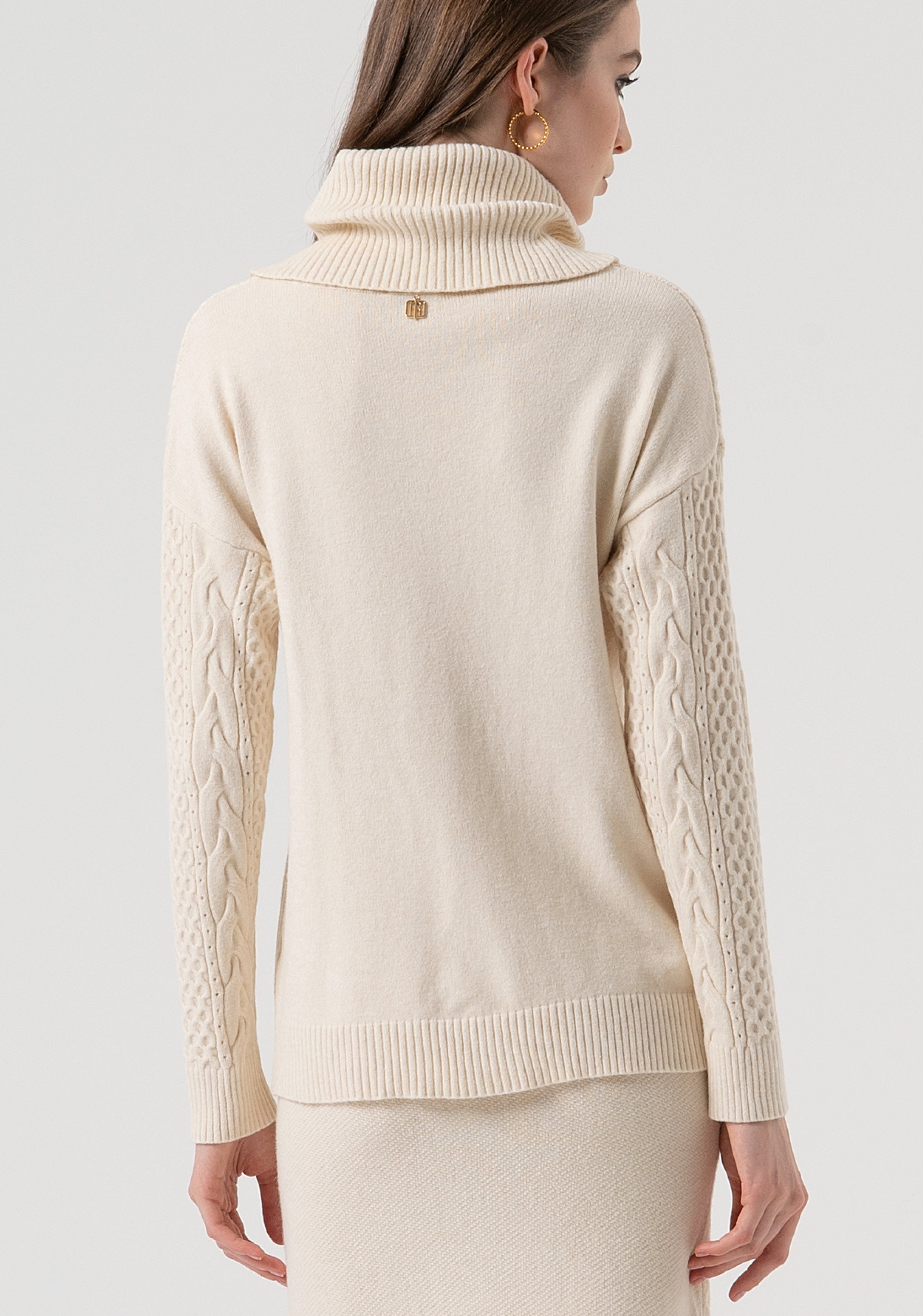 Knitwear loose fit with plaits Fracomina FR25WT7035K50201-508-4