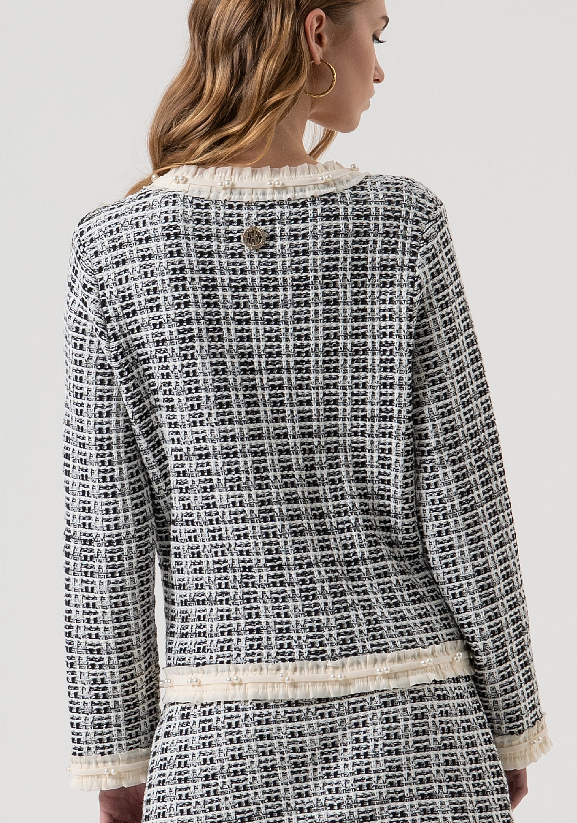Cardigan regular fit with trimmings and pearls Fracomina FR25WT8028K51601-054-4