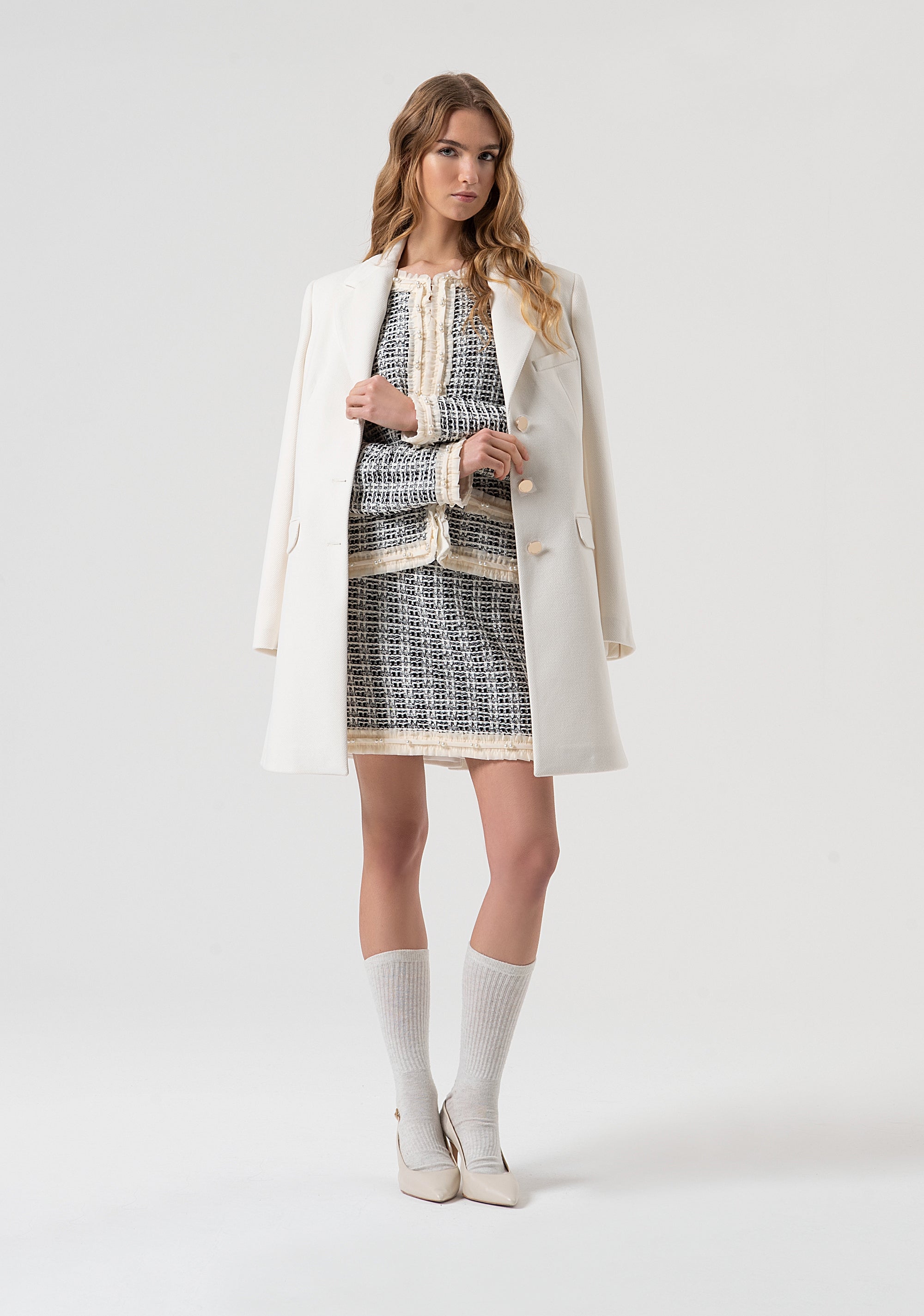 Cardigan regular fit with trimmings and pearls Fracomina FR25WT8028K51601-054-5