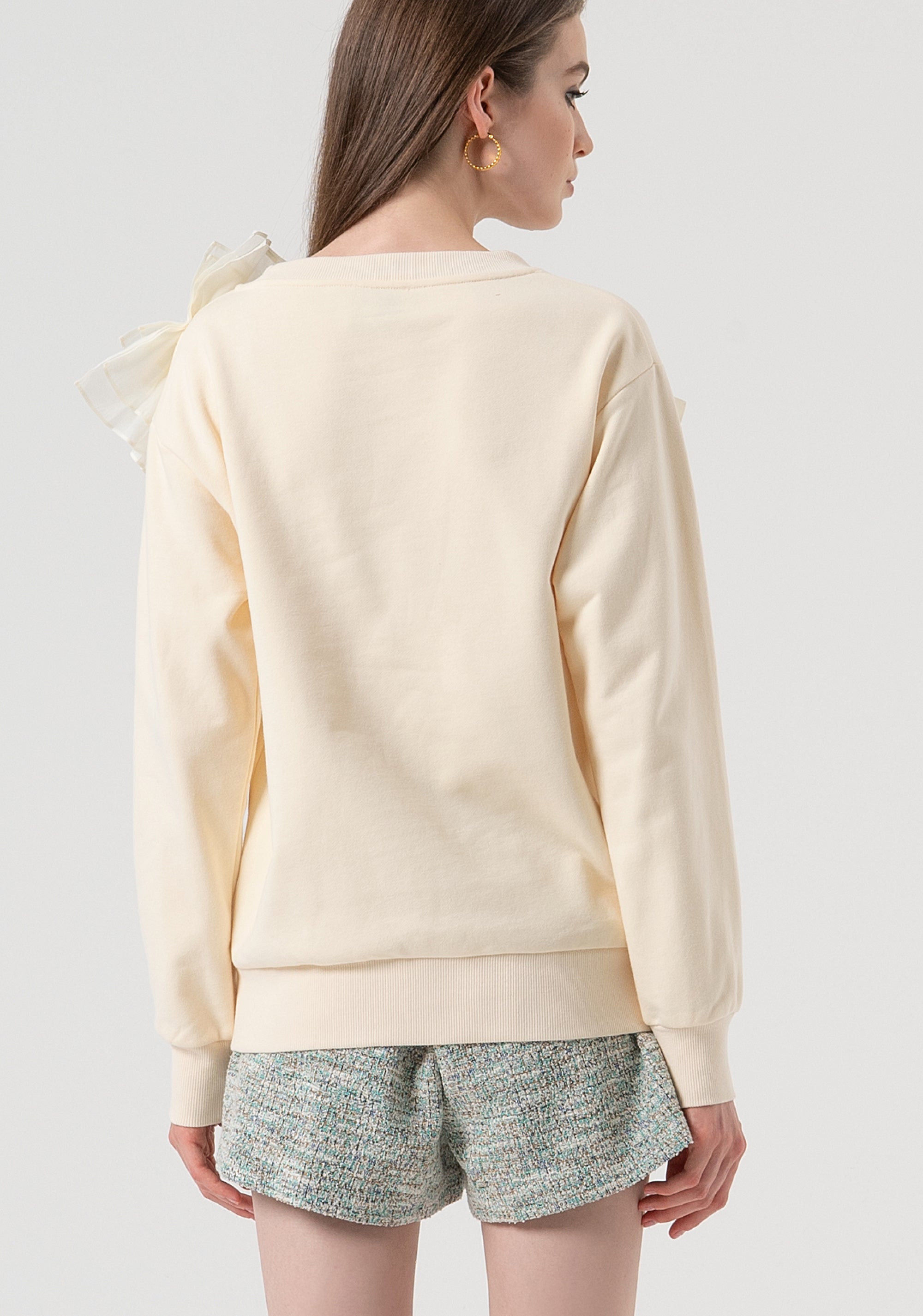Sweater regular fit with bows applied Fracomina FR25WT9007F401R9-508-4