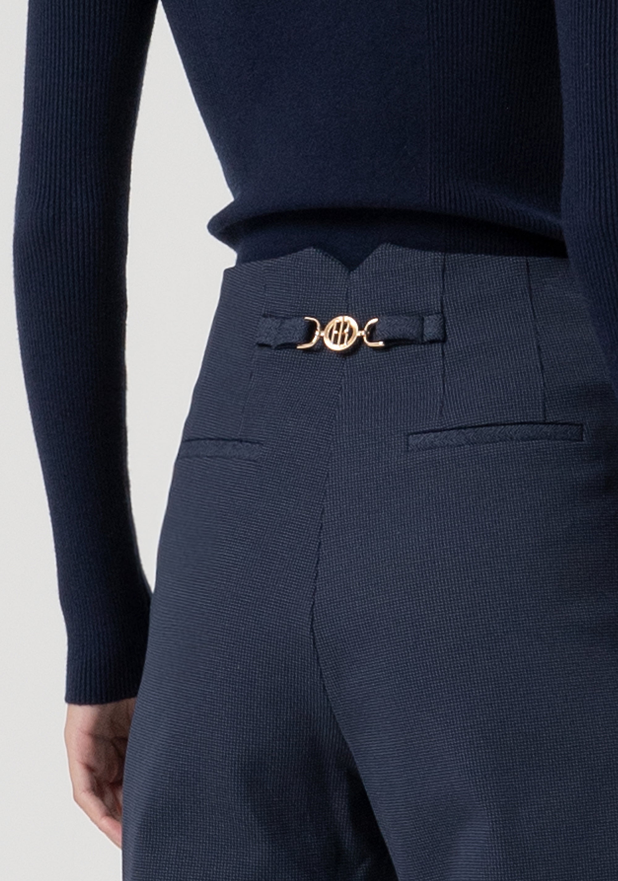 Pant slim fit with square pattern Fracomina FR25WV1009W72701-117-3