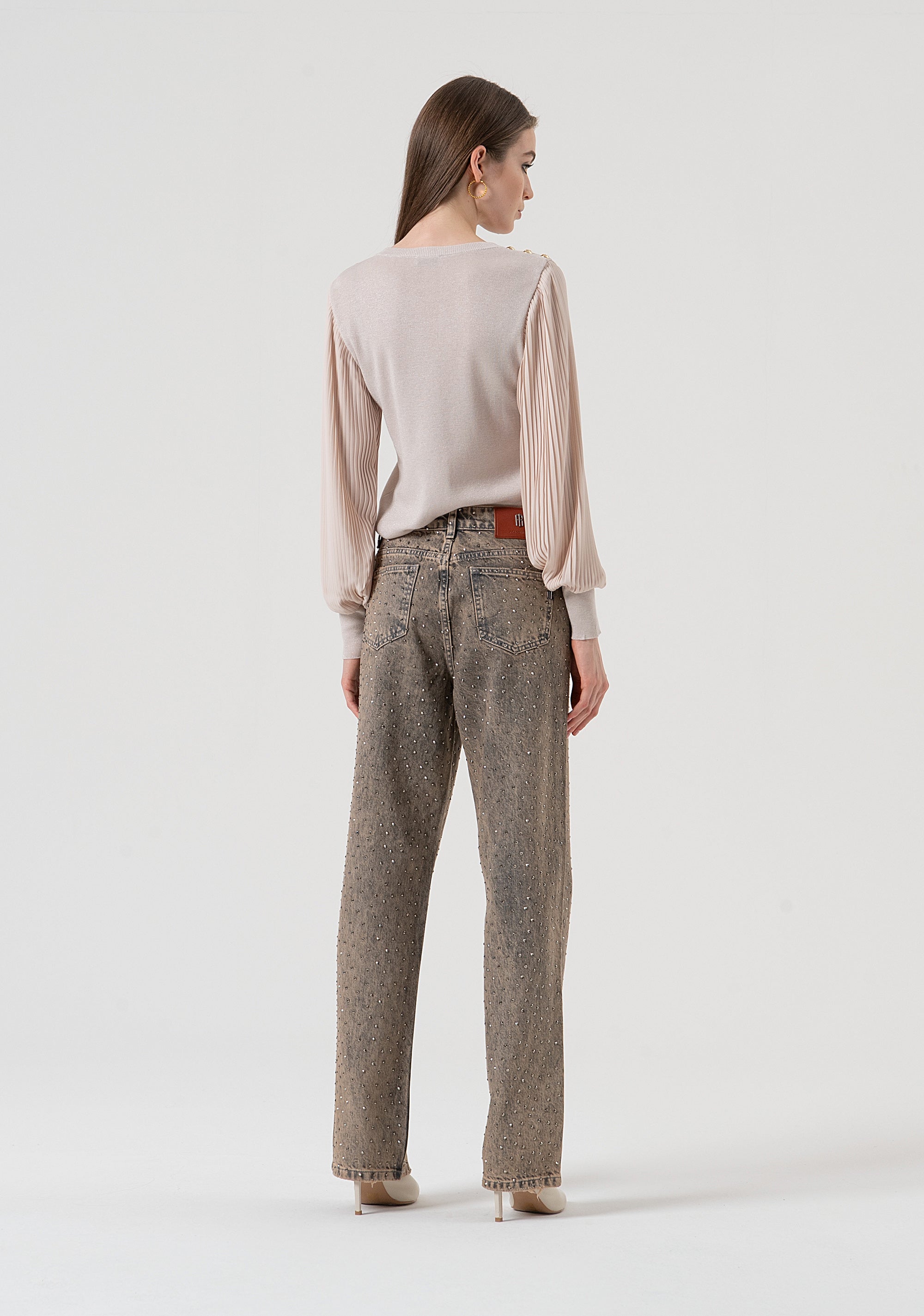 Jeans flare with dirty wash Fracomina FR25WV2014D419R9-357-4