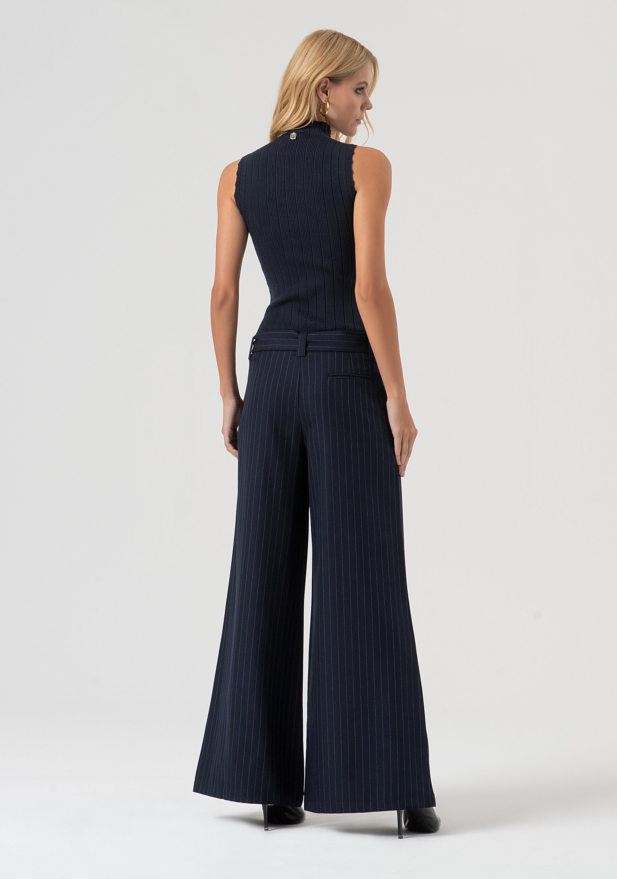Pant flare with pinstriped fabric Fracomina FR25WV3008W813D4-117-3
