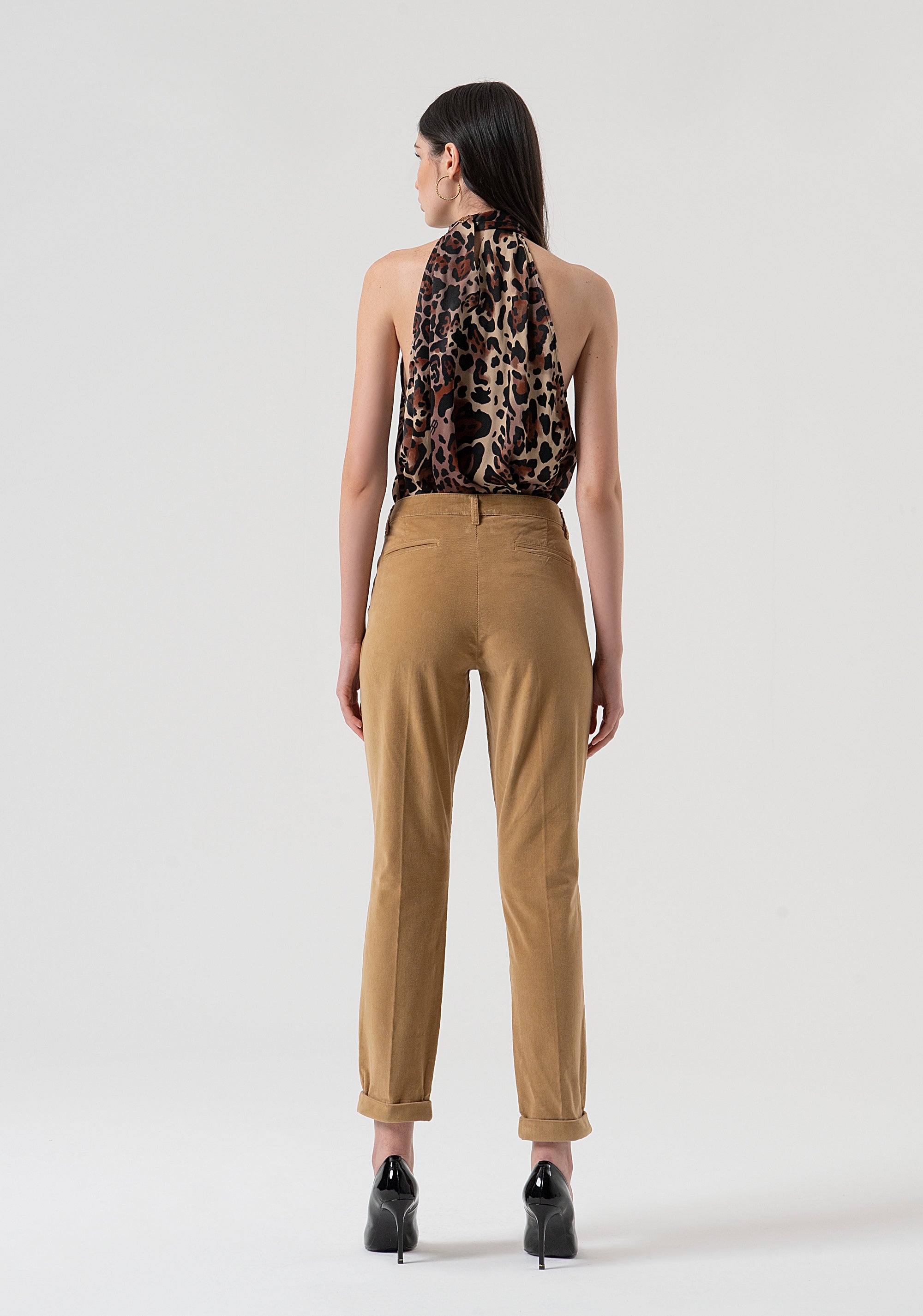 Chino pant regular fit made in velvet Fracomina FR25WV4001W56901-093-3