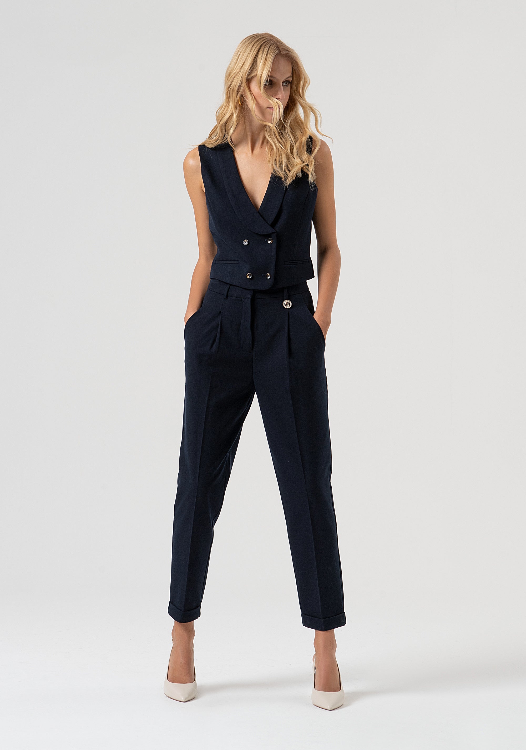 Chino pant carrot fit Fracomina FR25WV4005W80301-117-1