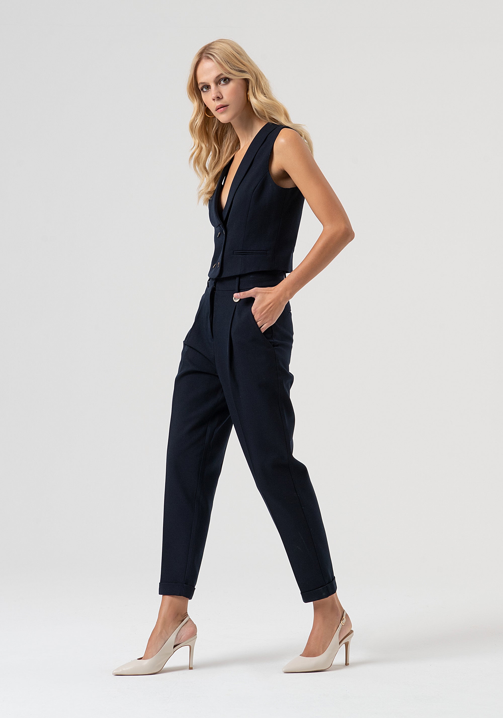 Chino pant carrot fit Fracomina FR25WV4005W80301-117-3