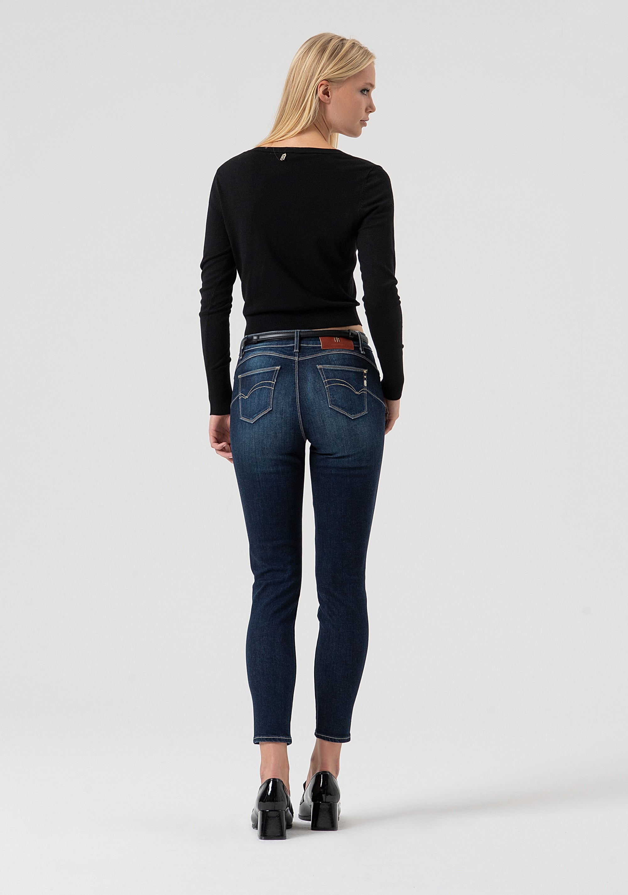 Jeans slim fit with push-up effect made in denim with dark wash Fracomina FR25WV8000D46001-117-4