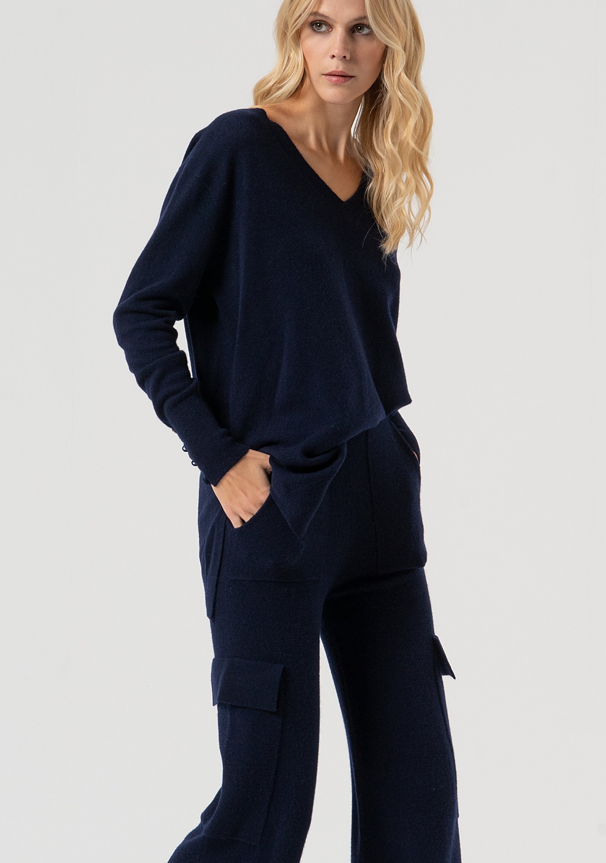 Knitted pant flare made in wool Fracomina FR25WVC009K47301-117-2