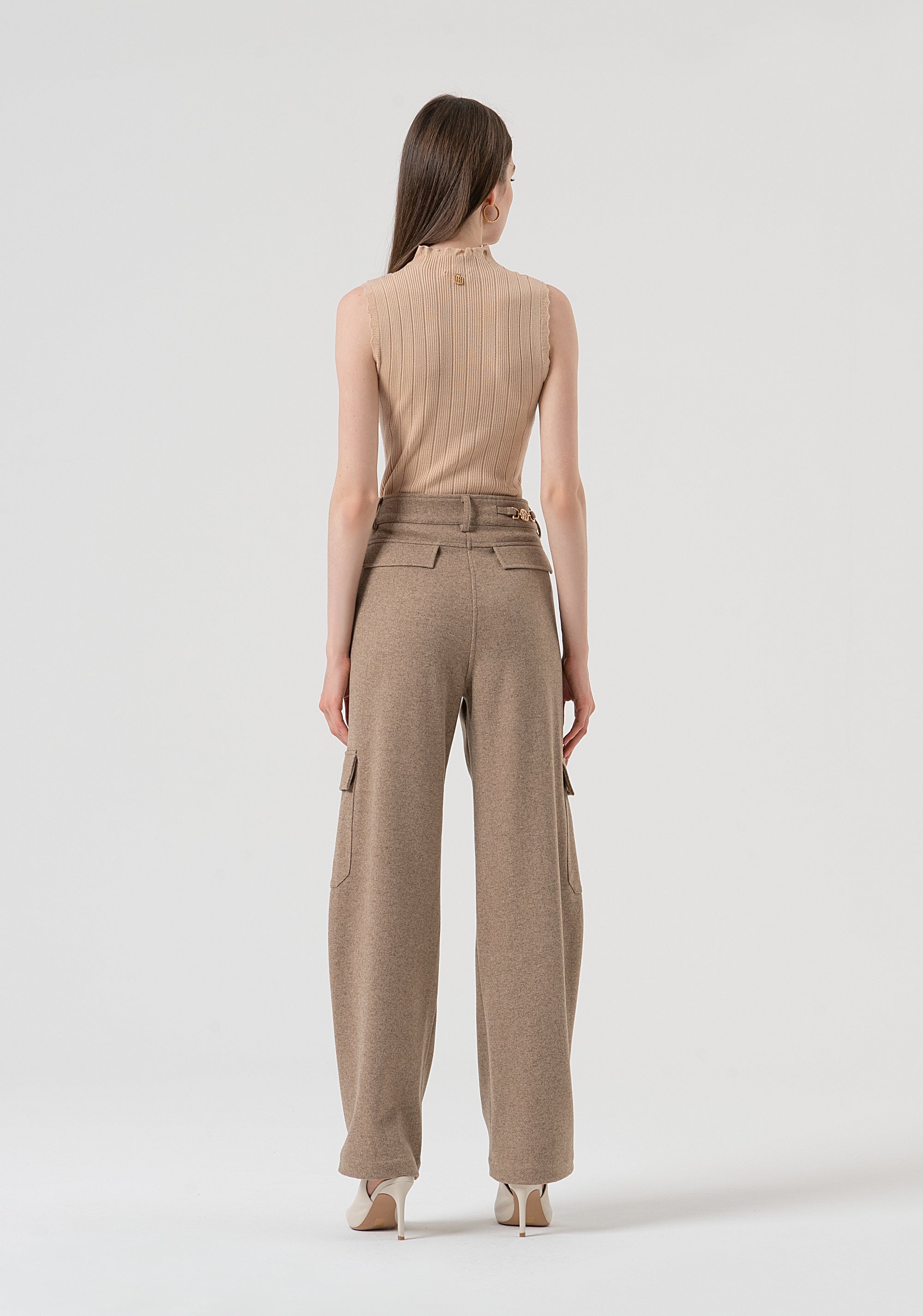 Cargo pant with high waist Fracomina FR25WVC014W80501-L46-4