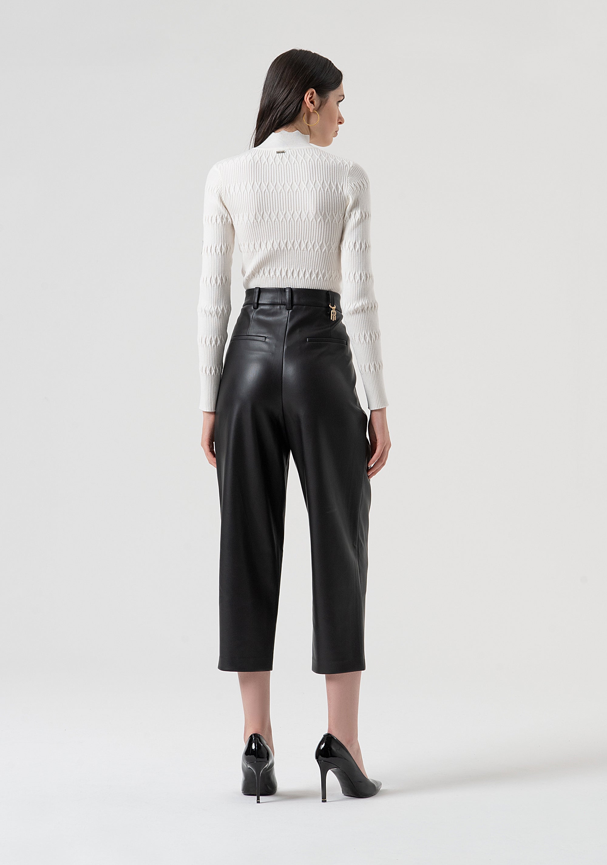 Carrot pant with high waist Fracomina FR25WVD006P41101-053-4