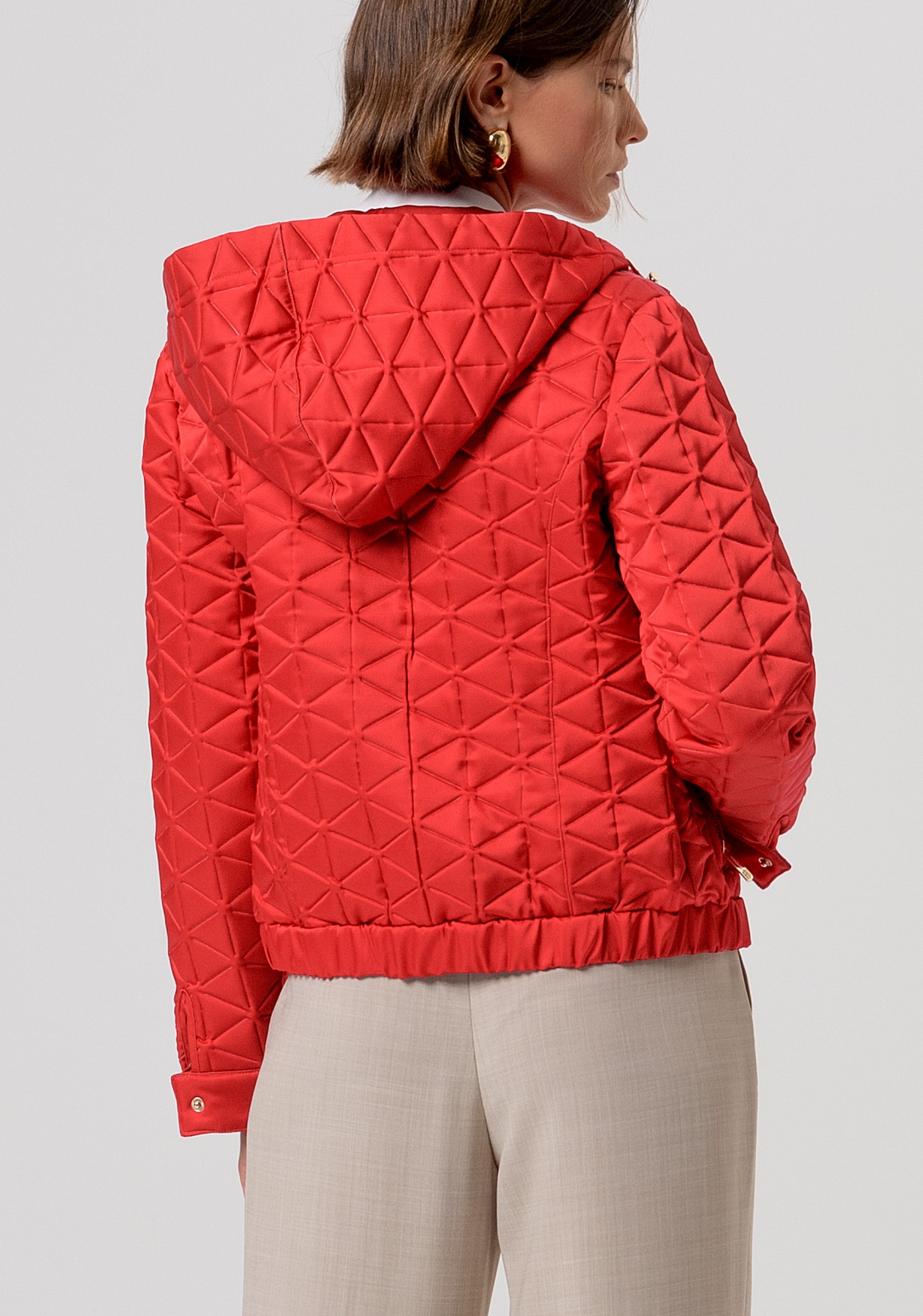 Padded jacket regular fit with hood Fracomina FR26SC3001O45301-U02-3