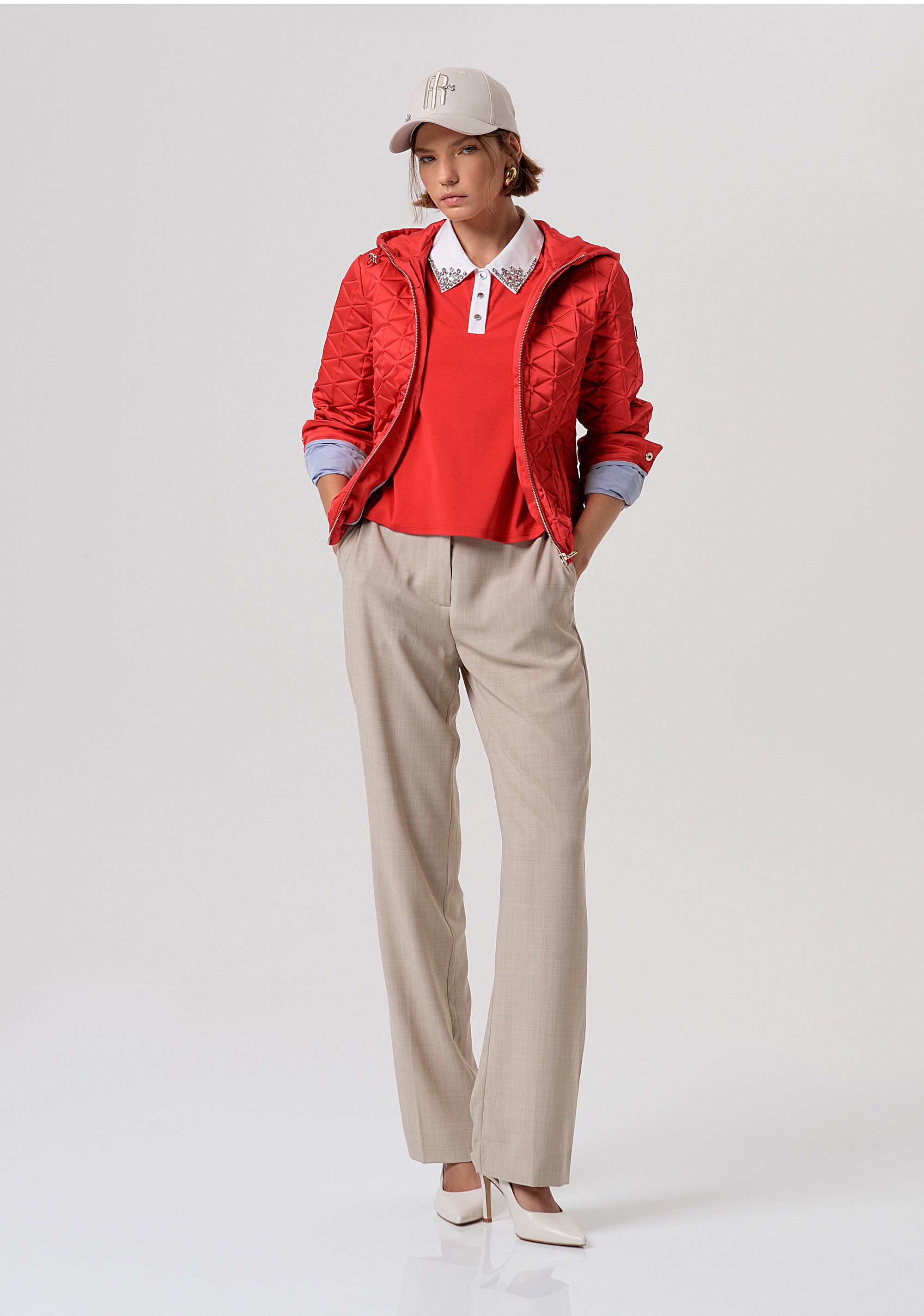 Padded jacket regular fit with hood Fracomina FR26SC3001O45301-U02-4