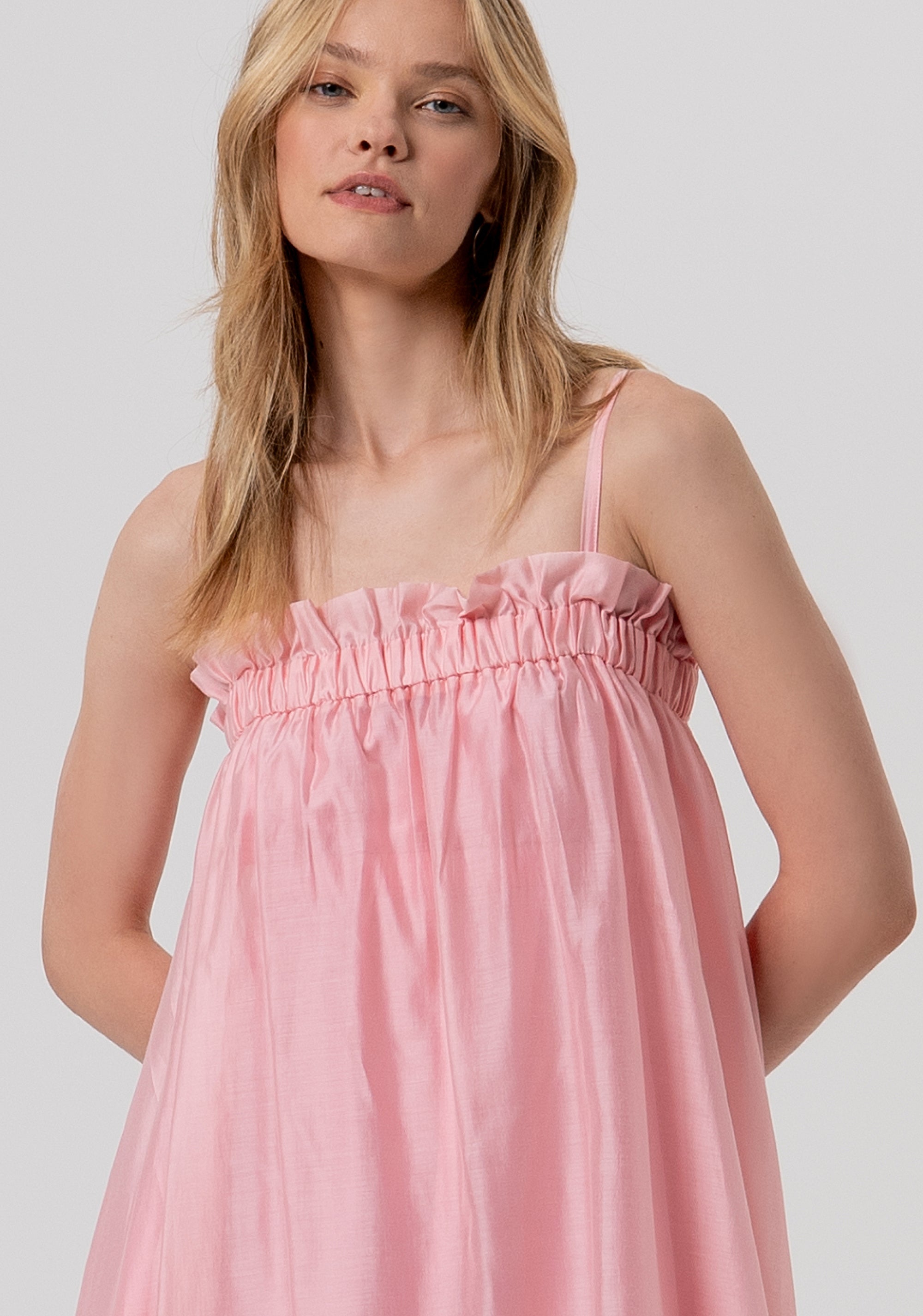 Mini sleeveless dress made in tencel Fracomina FR26SD1017W83401-107-2