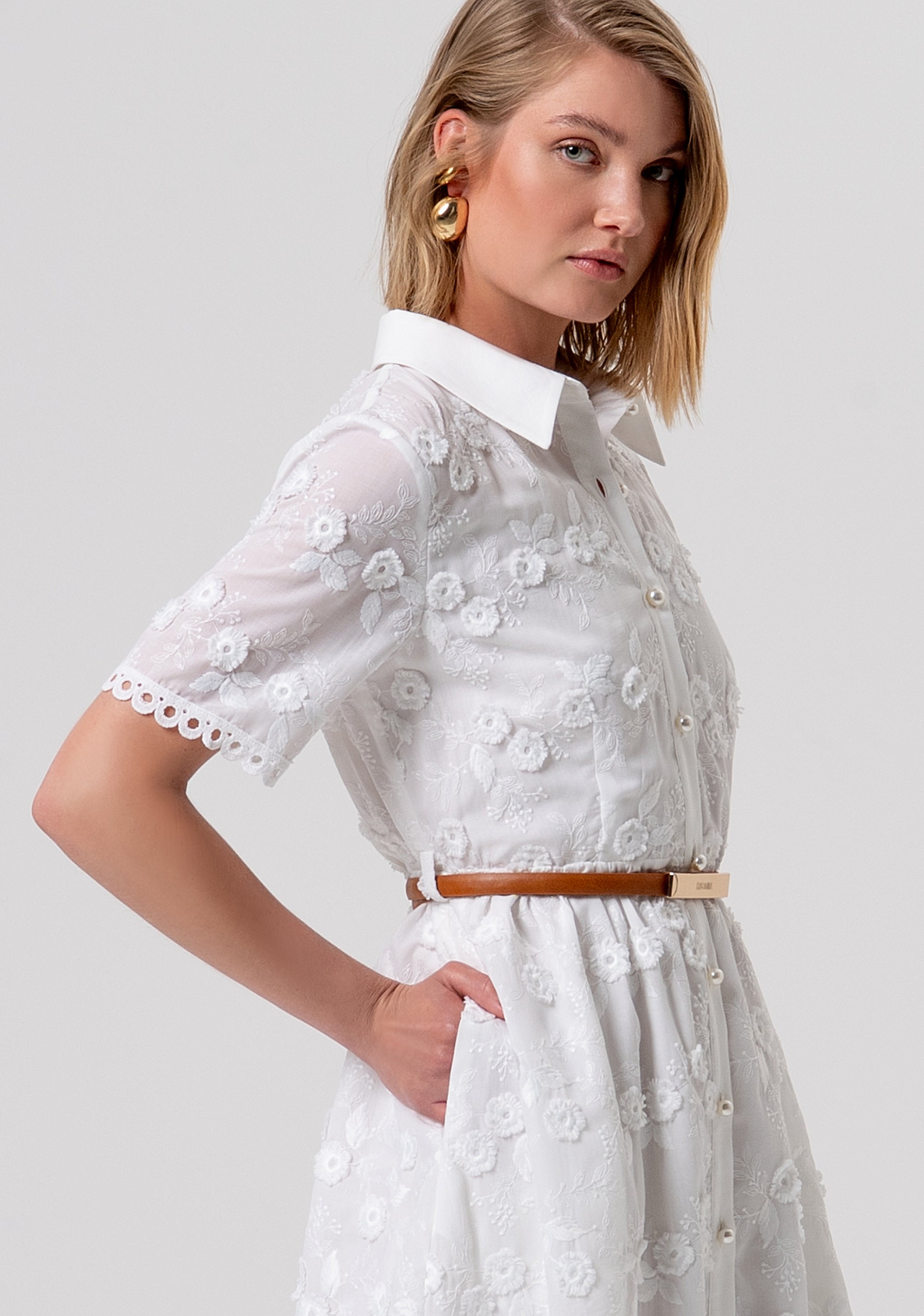 Chemisier dress regular fit made in lace Fracomina FR26SD1027W445E5-278-2