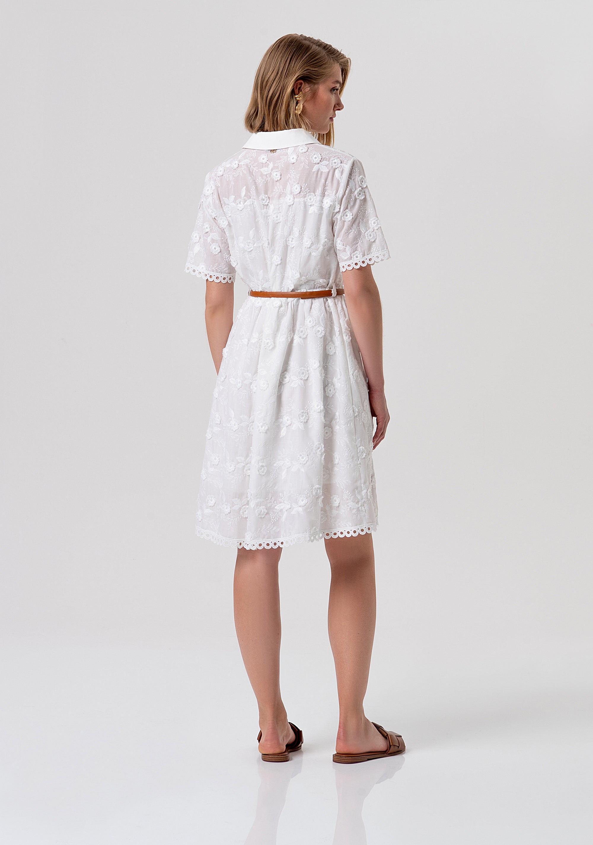 Chemisier dress regular fit made in lace Fracomina FR26SD1027W445E5-278-3