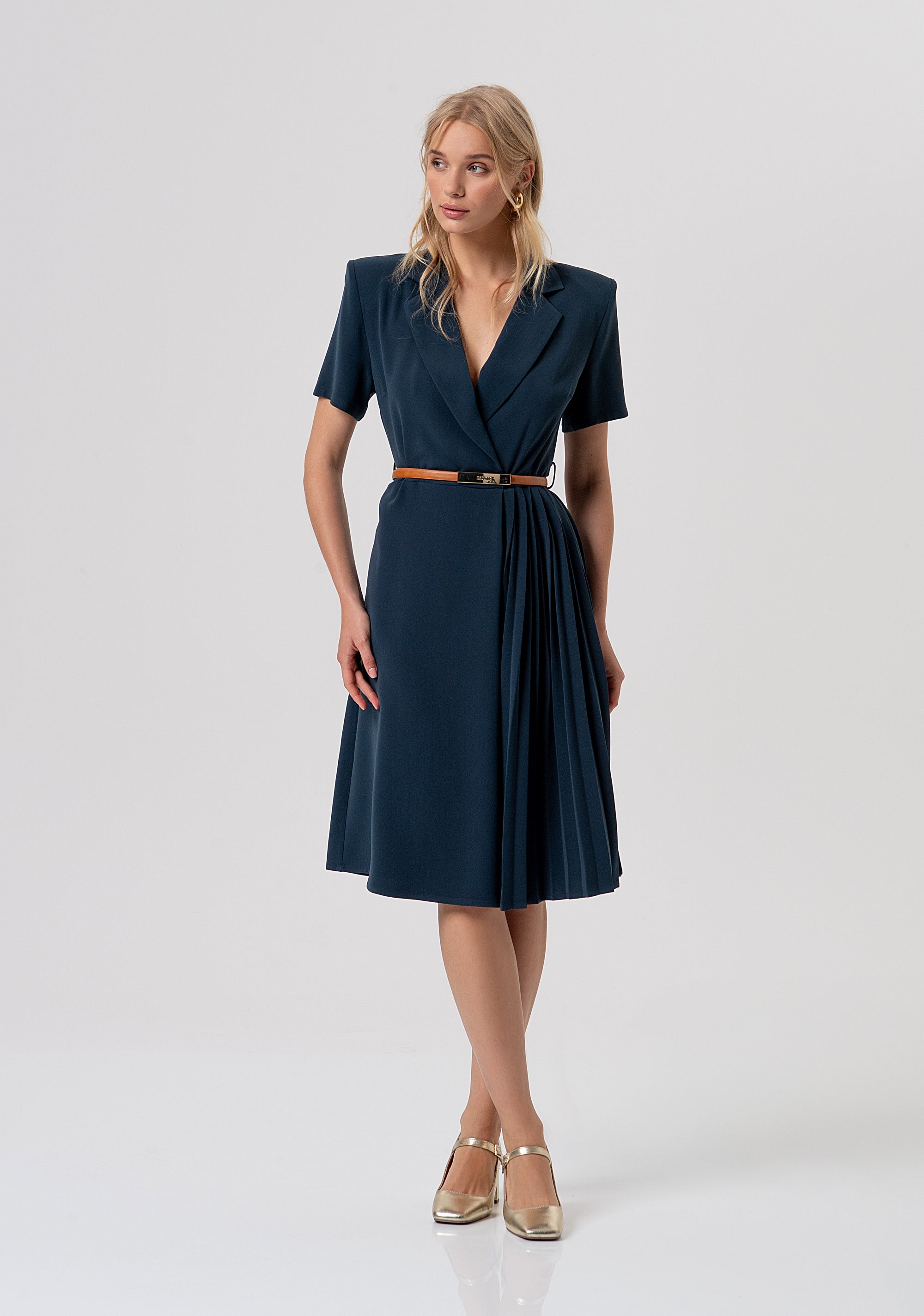 Dress regular fit with plissè effect detail Fracomina FR26SD2001W83001-117-1