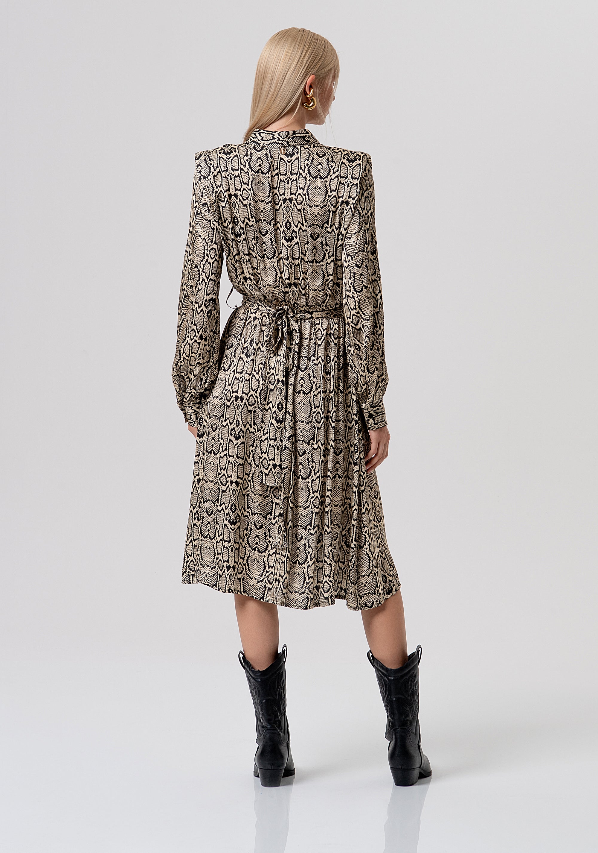 Chemisier dress regular fit middle length with animalier pattern Fracomina FR26SD2011W413L7-F64-3