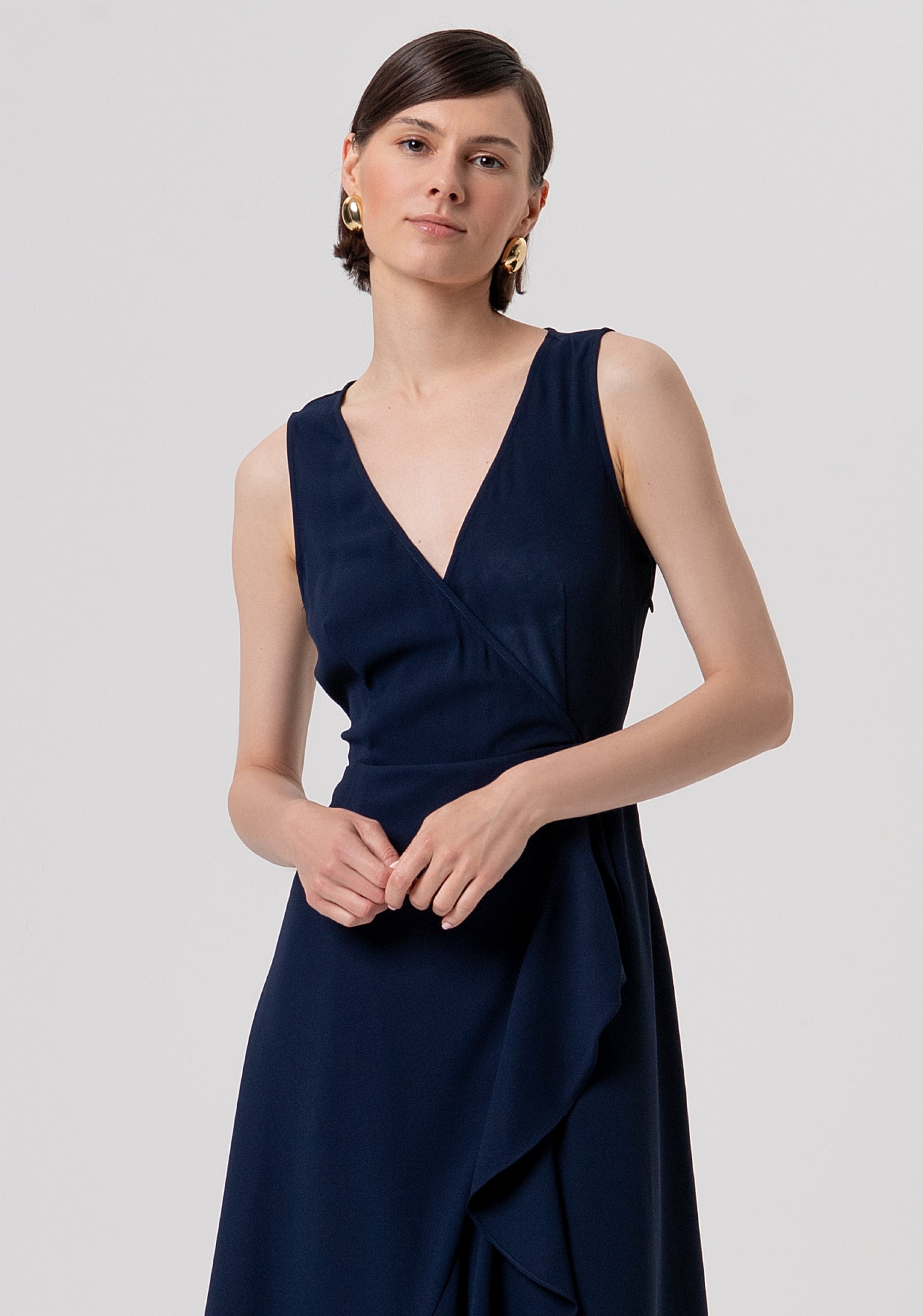 Sleeveless wrap dress middle length Fracomina FR26SD3015W46001-117-2