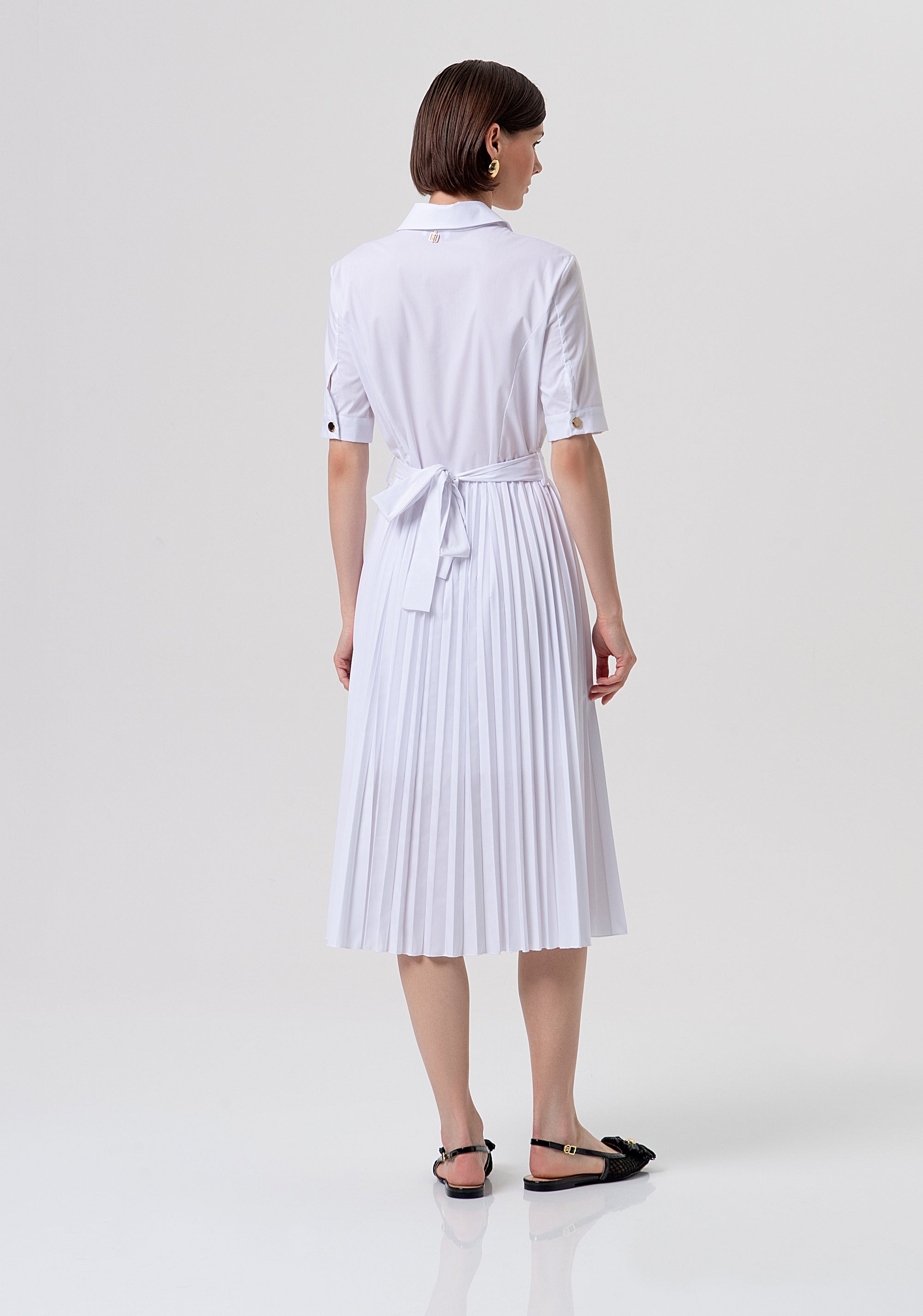 Chemisier dress regular fit middle length made in popeline Fracomina FR26SD4003W697F9-278-3
