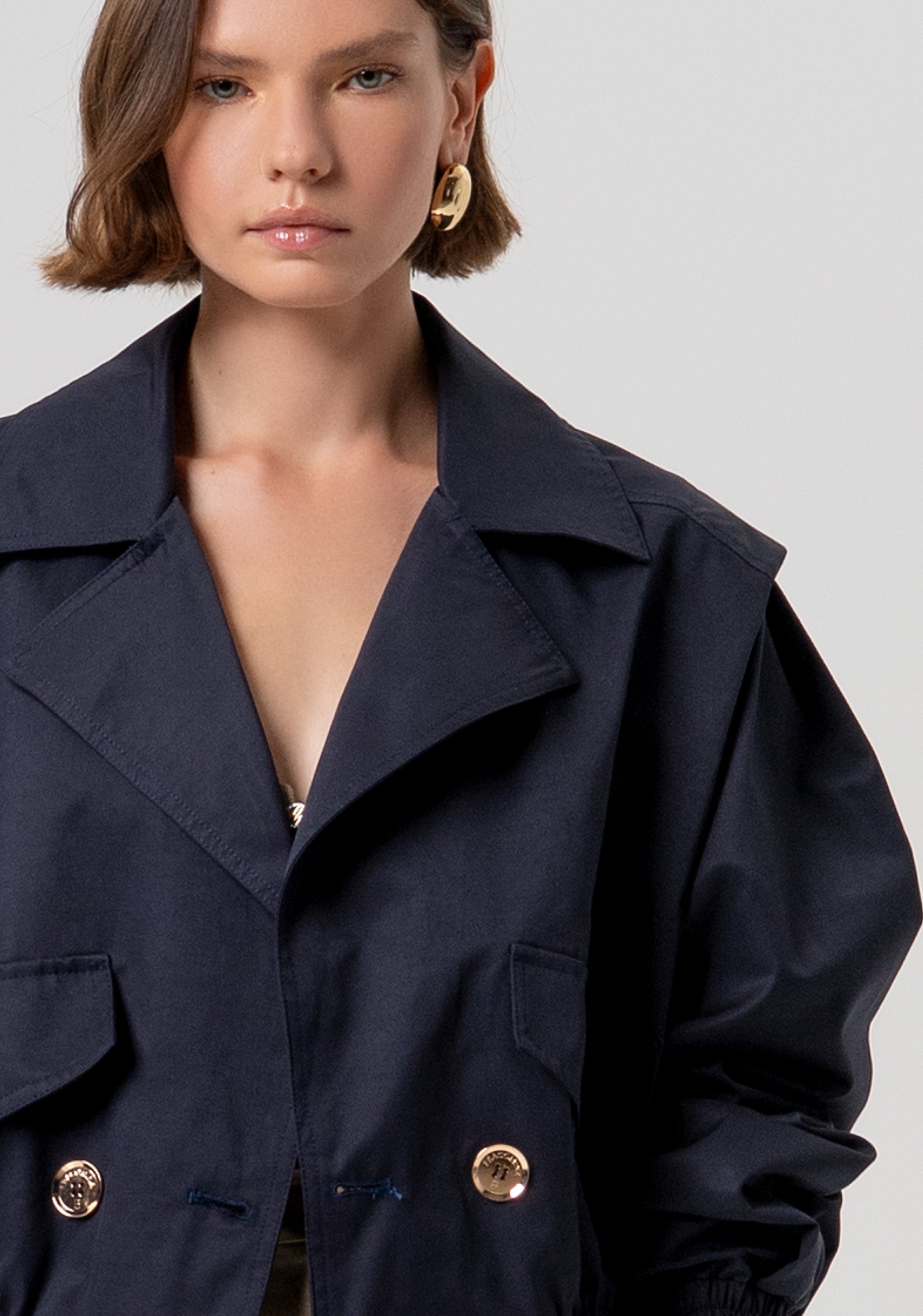 Jacket cropped with long wide sleeves Fracomina FR26SJ1003W44501-117-3