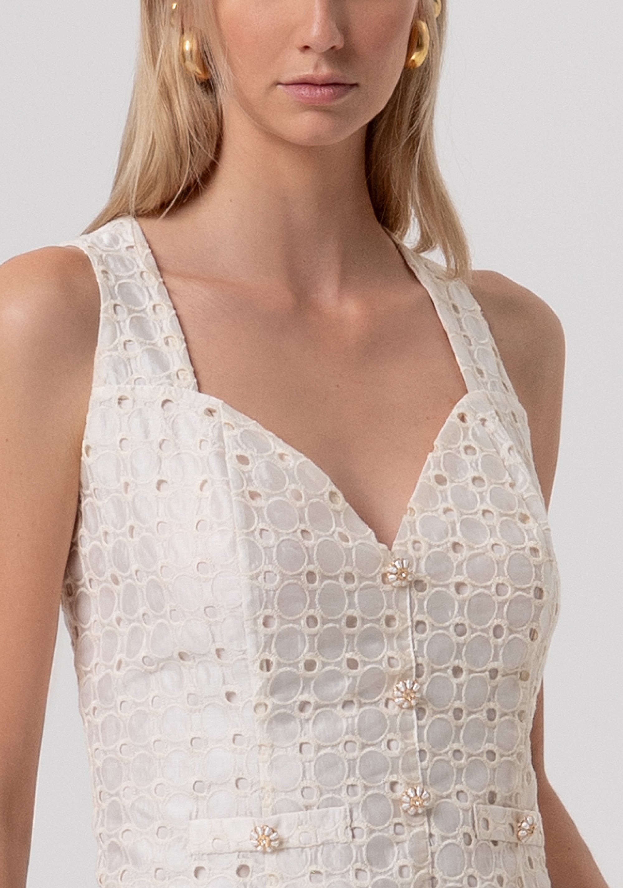 Gilet slim fit made in San Gallo lace Fracomina FR26SJ5010W824R1-B59-2