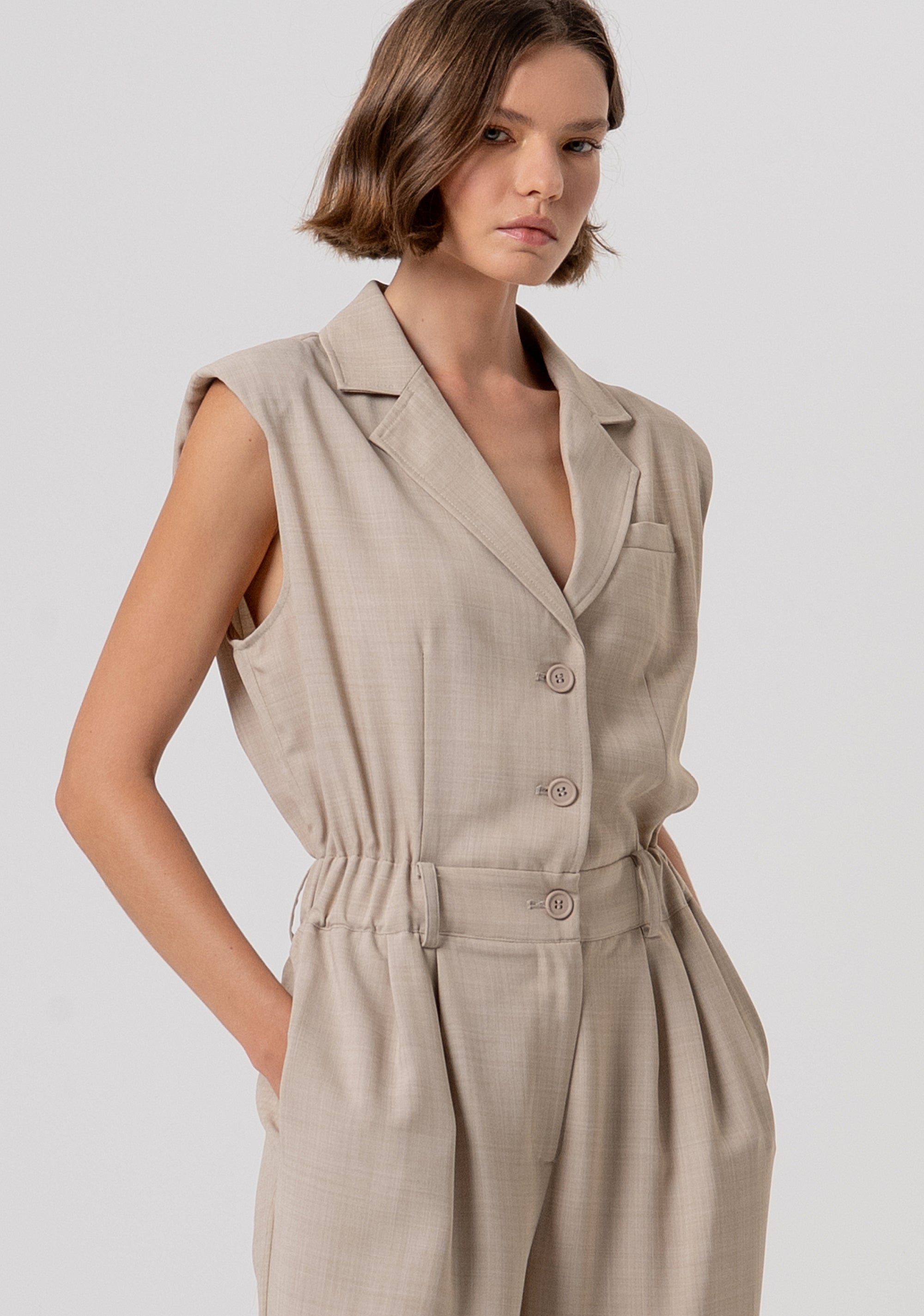 Sleeveless overall with long pant Fracomina FR26SO2005W76301-569-2