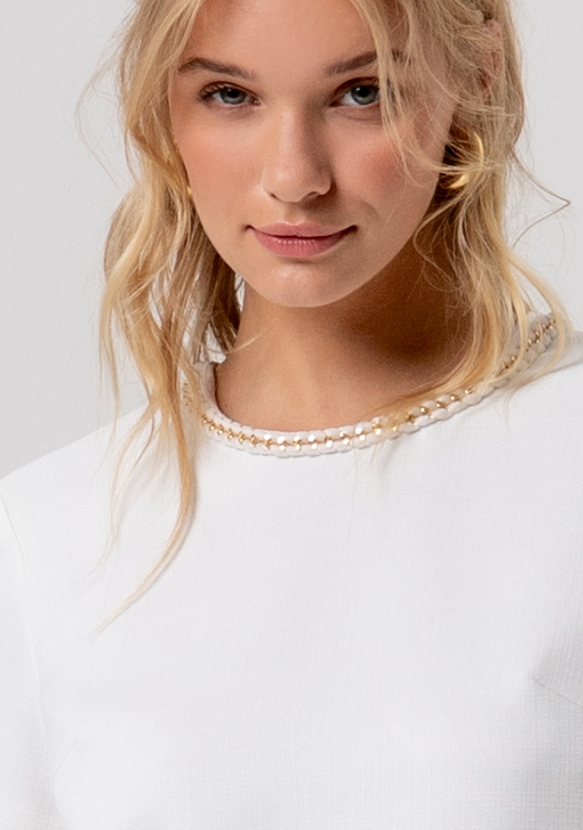 Top cropped with shiny applications Fracomina FR26ST1001W43901-108-2