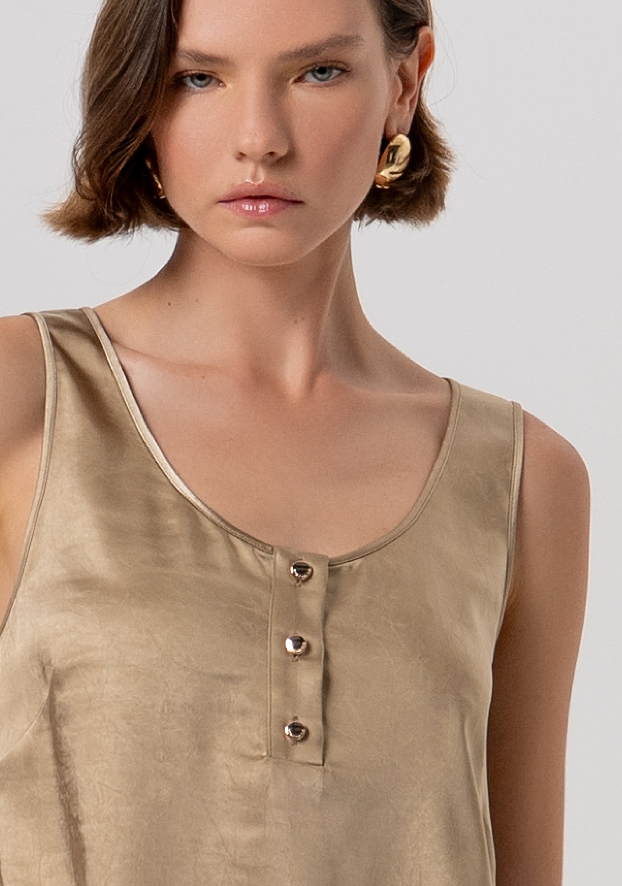 Top sleeveless made in tulle Fracomina FR26ST2009W41101-208-2
