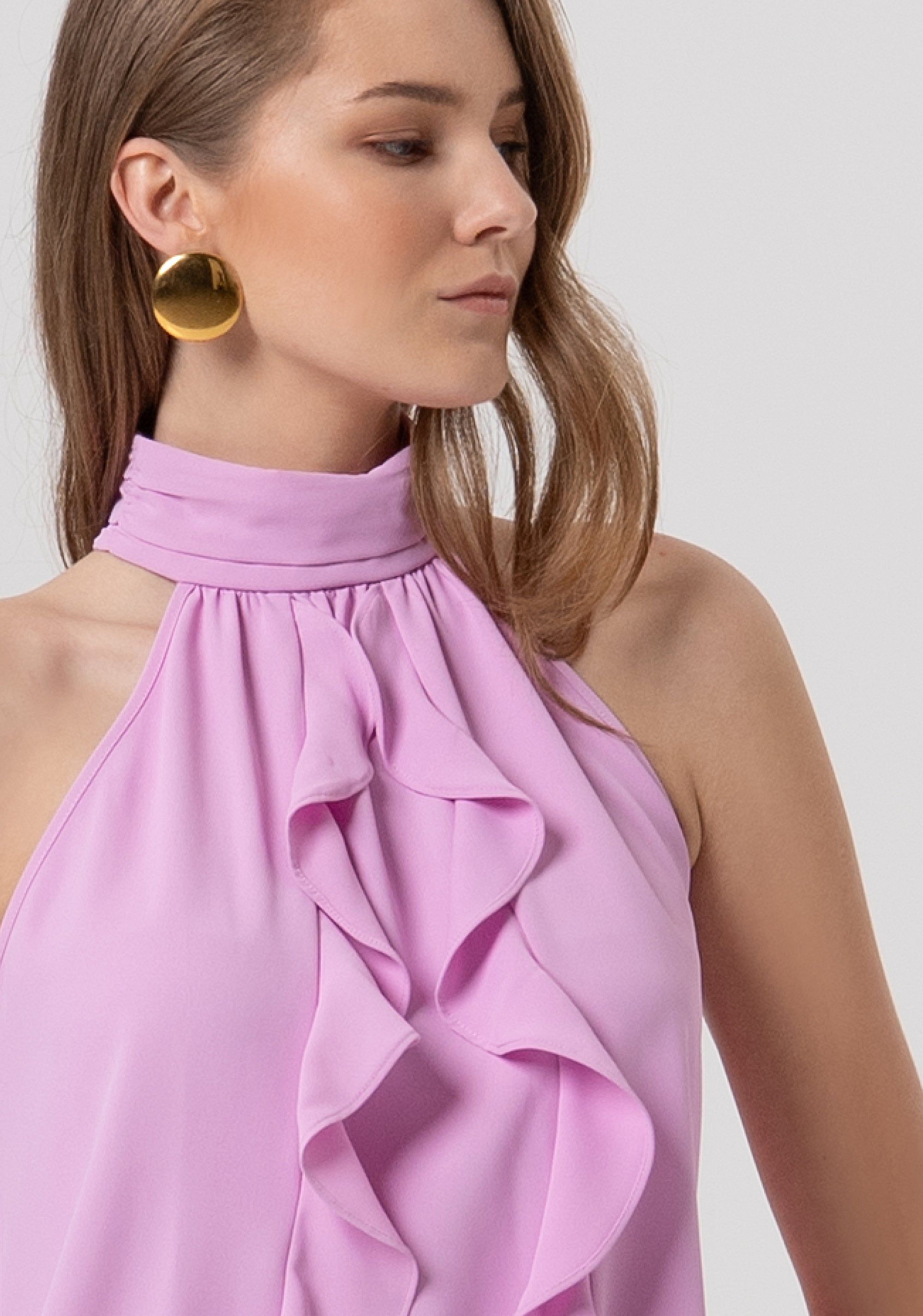 Tank top with ruffles at the center back Fracomina FR26ST2026W46001-226-2