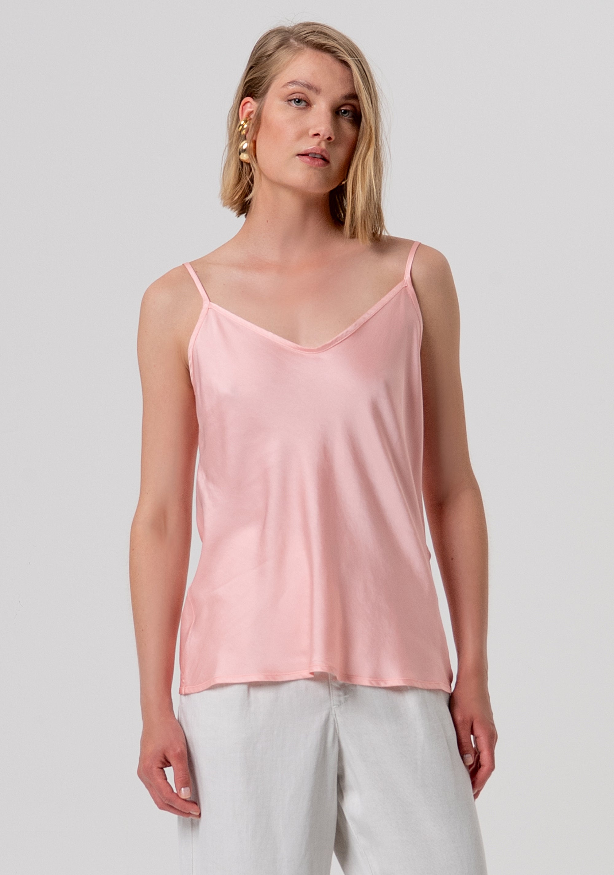 Tank top made in viscose satin Fracomina FR26ST2033W41301-107-1